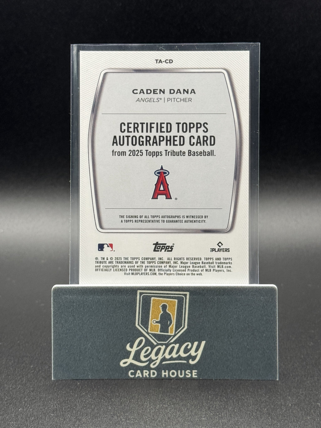 2025 Topps Tribute #TA-CD Caden Dana Tribute Autograph