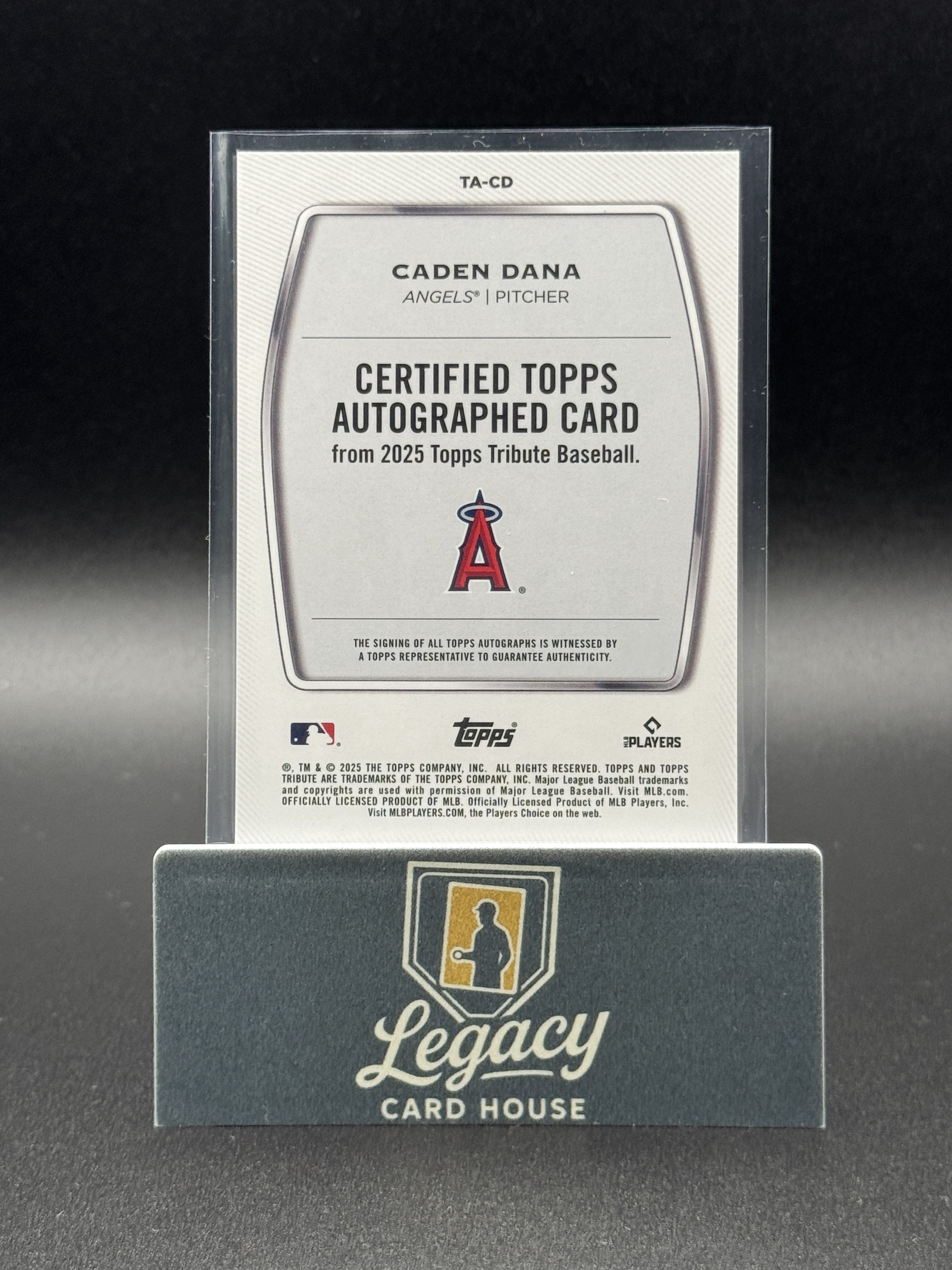2025 Topps Tribute #TA-CD Caden Dana Tribute Autograph