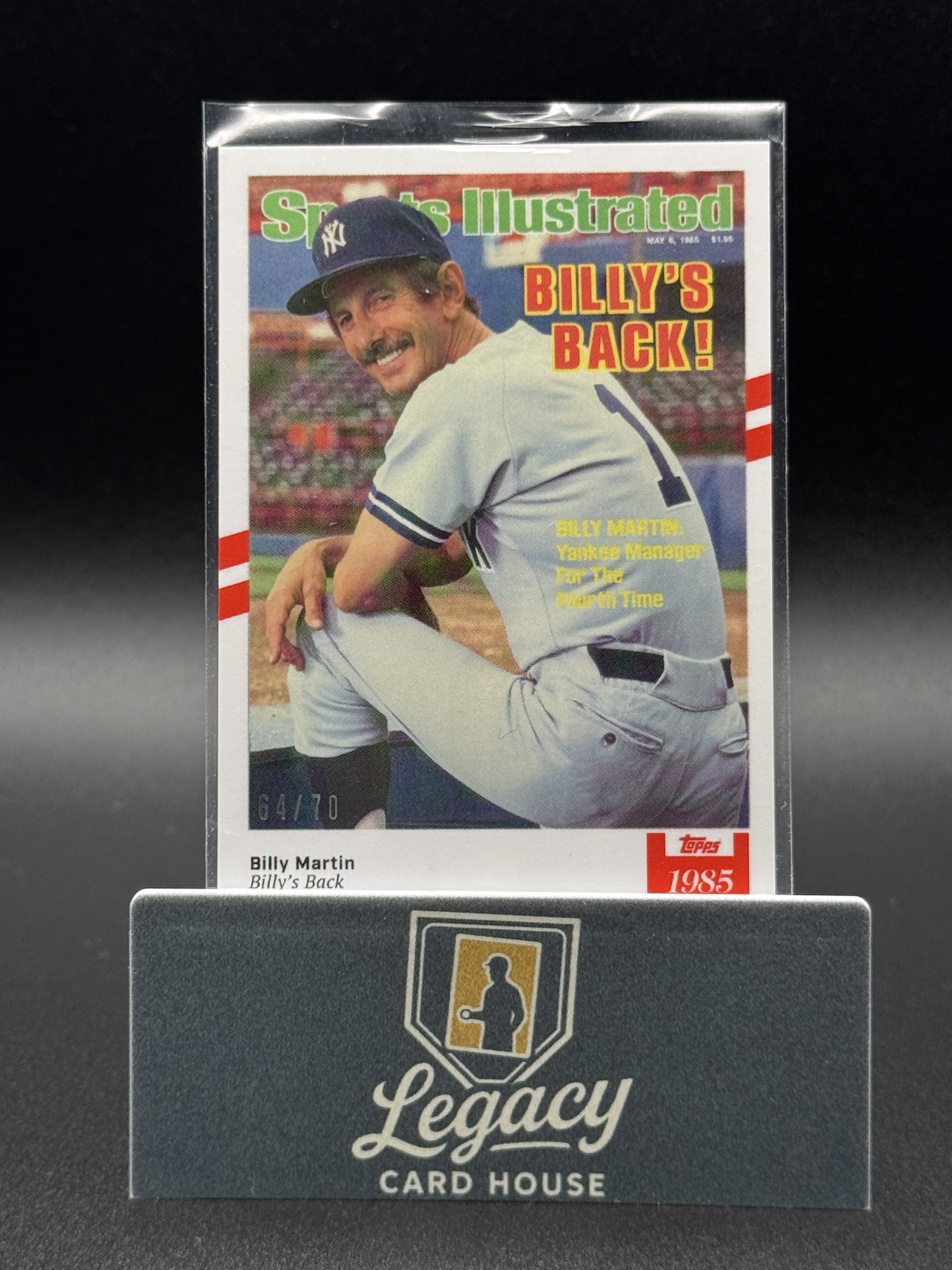 2021 Topps x Sports Illustrated #51 Billy Martin White w/ Red Stripes #/70