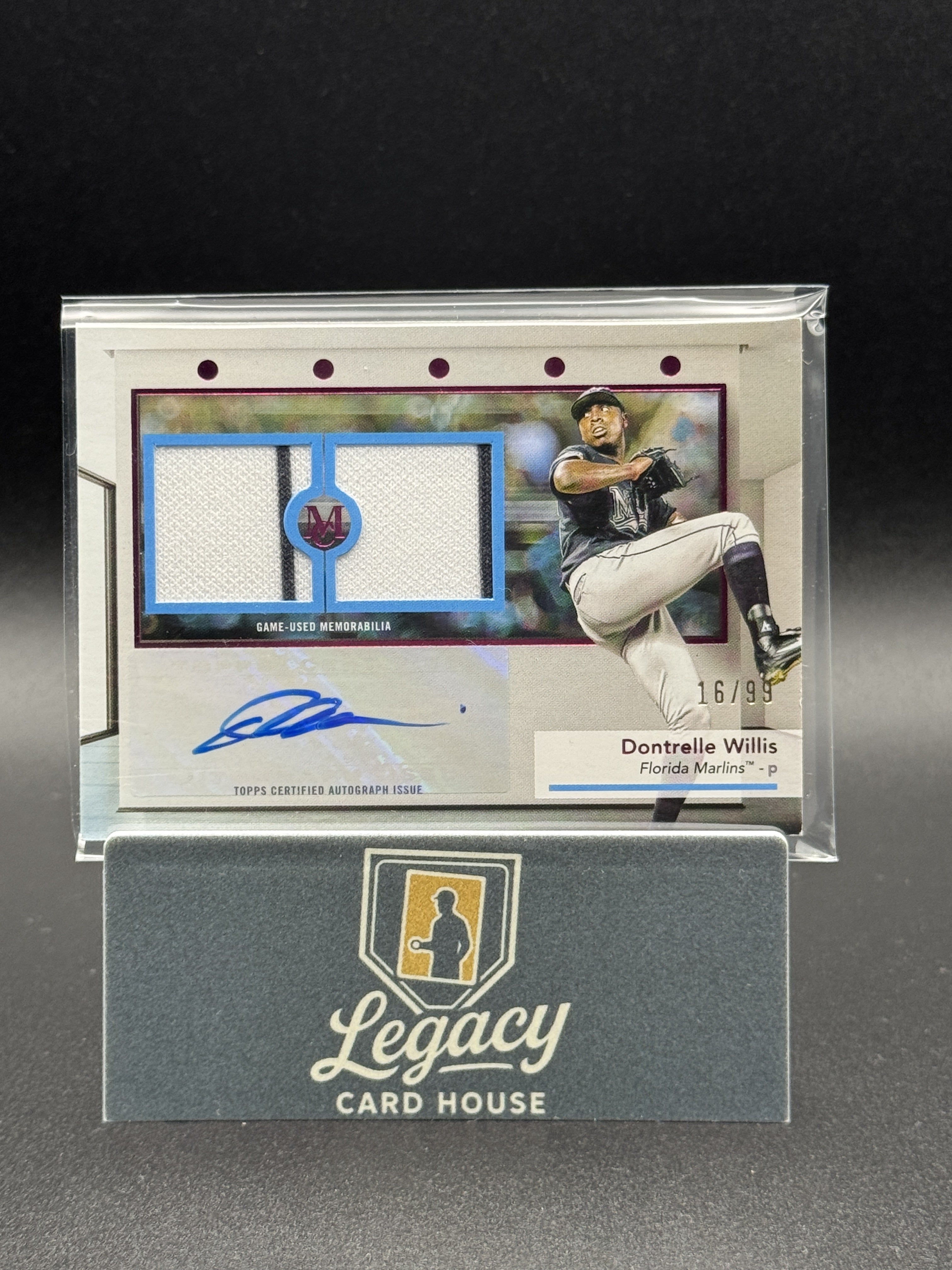 2024 Topps Museum Collection Dontrelle Willis Dual Relic Auto Pink #/99
