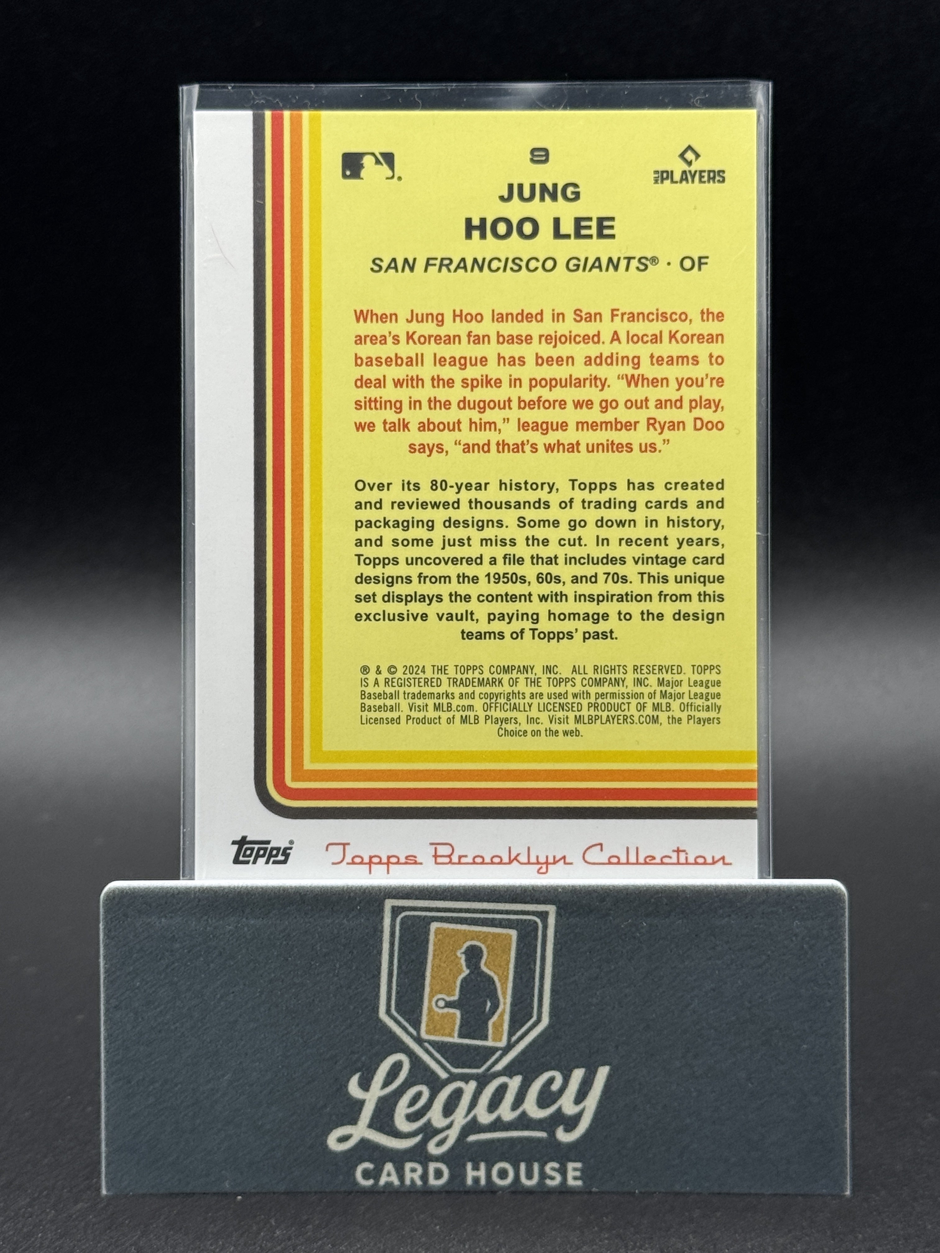 2024 Topps Brooklyn Collection #9 Jung Hoo Lee Black #/75