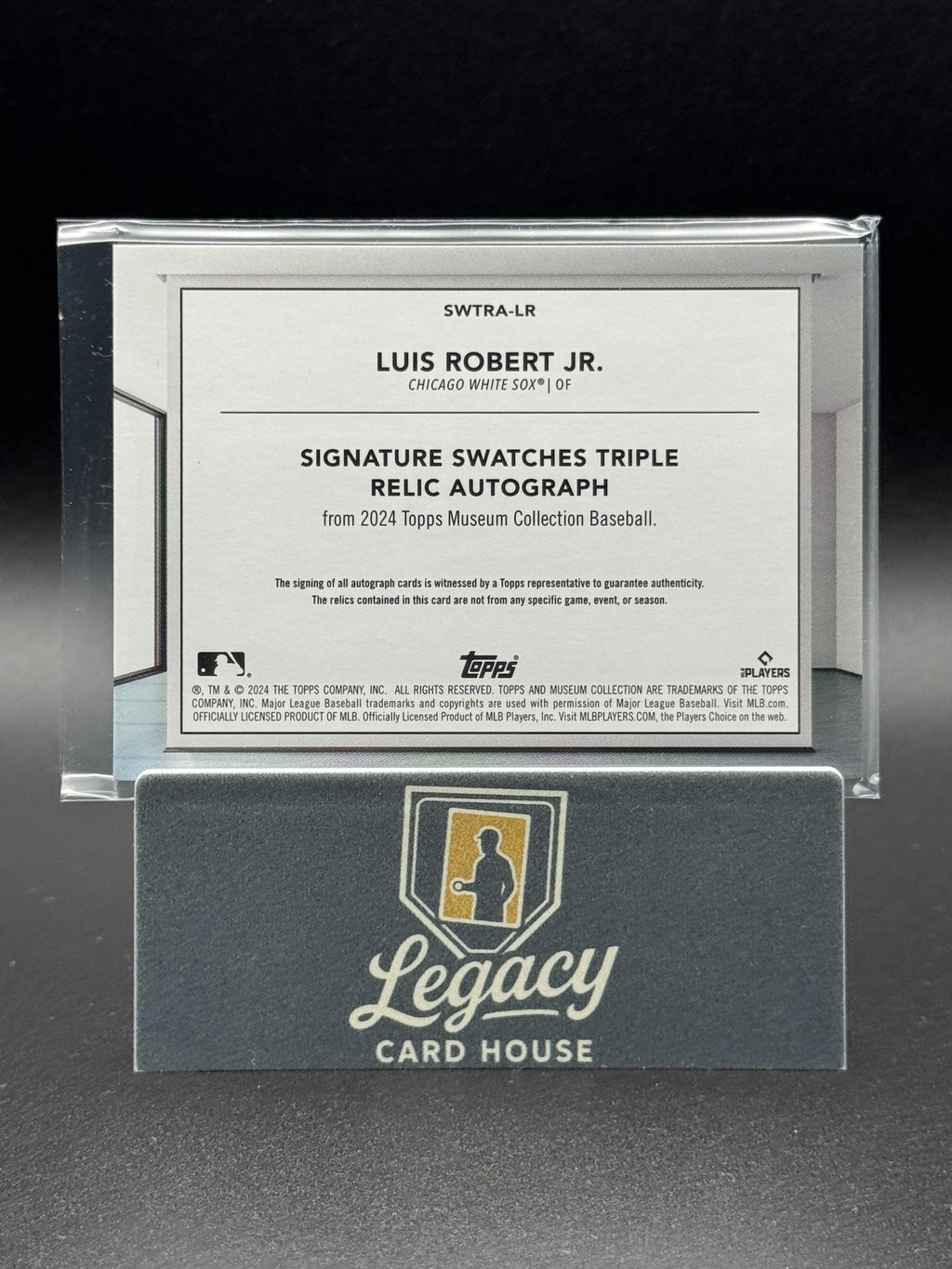2024 Topps Museum Collection Luis Robert Jr. Triple Relic Auto Pink #/99