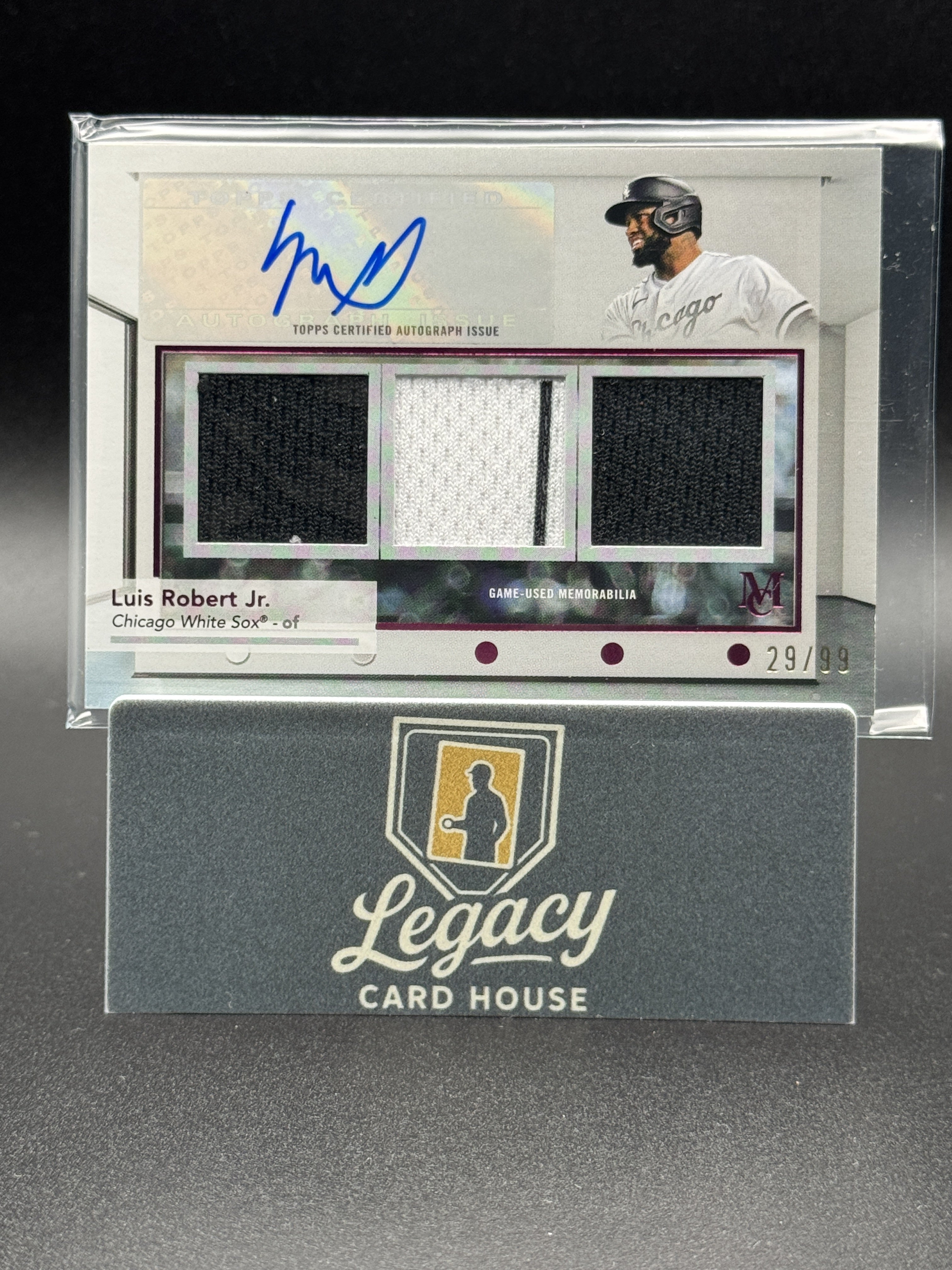 2024 Topps Museum Collection Luis Robert Jr. Triple Relic Auto Pink #/99