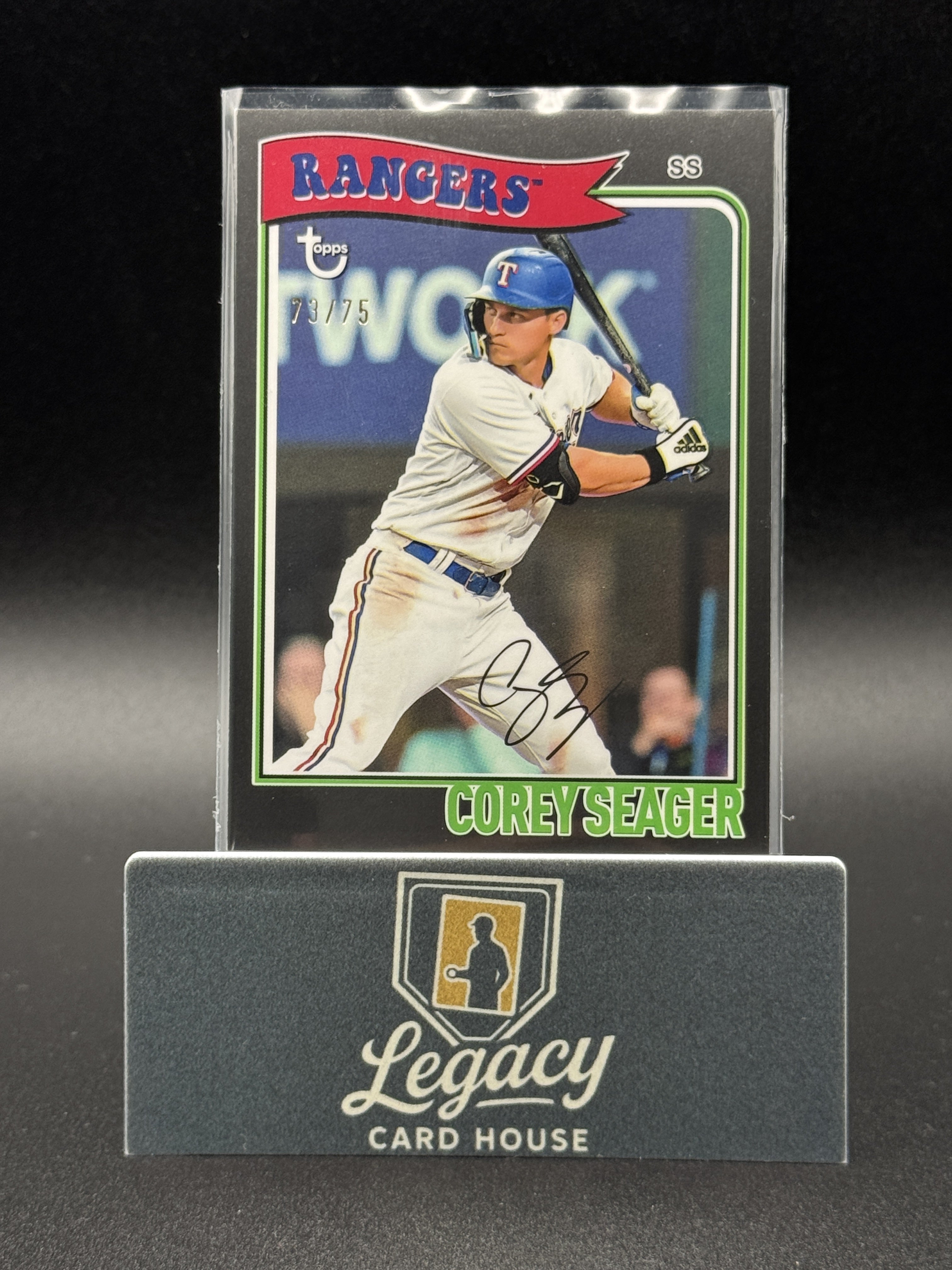 2023 Topps Brooklyn Collection #10 Corey Seager Black #/75