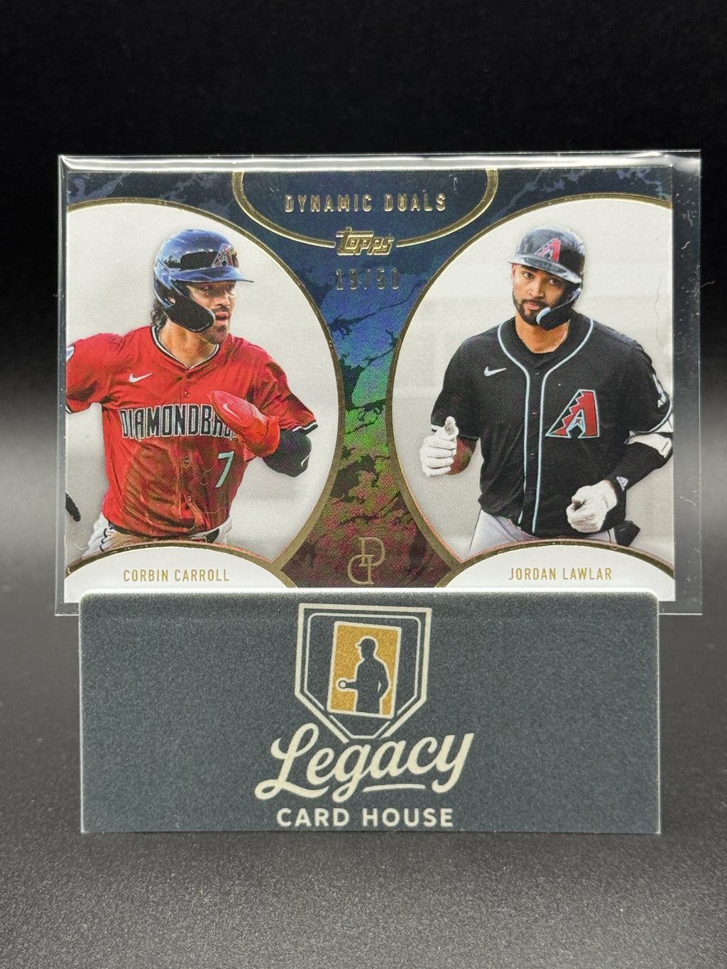 2025 Topps Dynamic Duals #25 Corbin Carroll / Jordan Lawlar SN50 Black