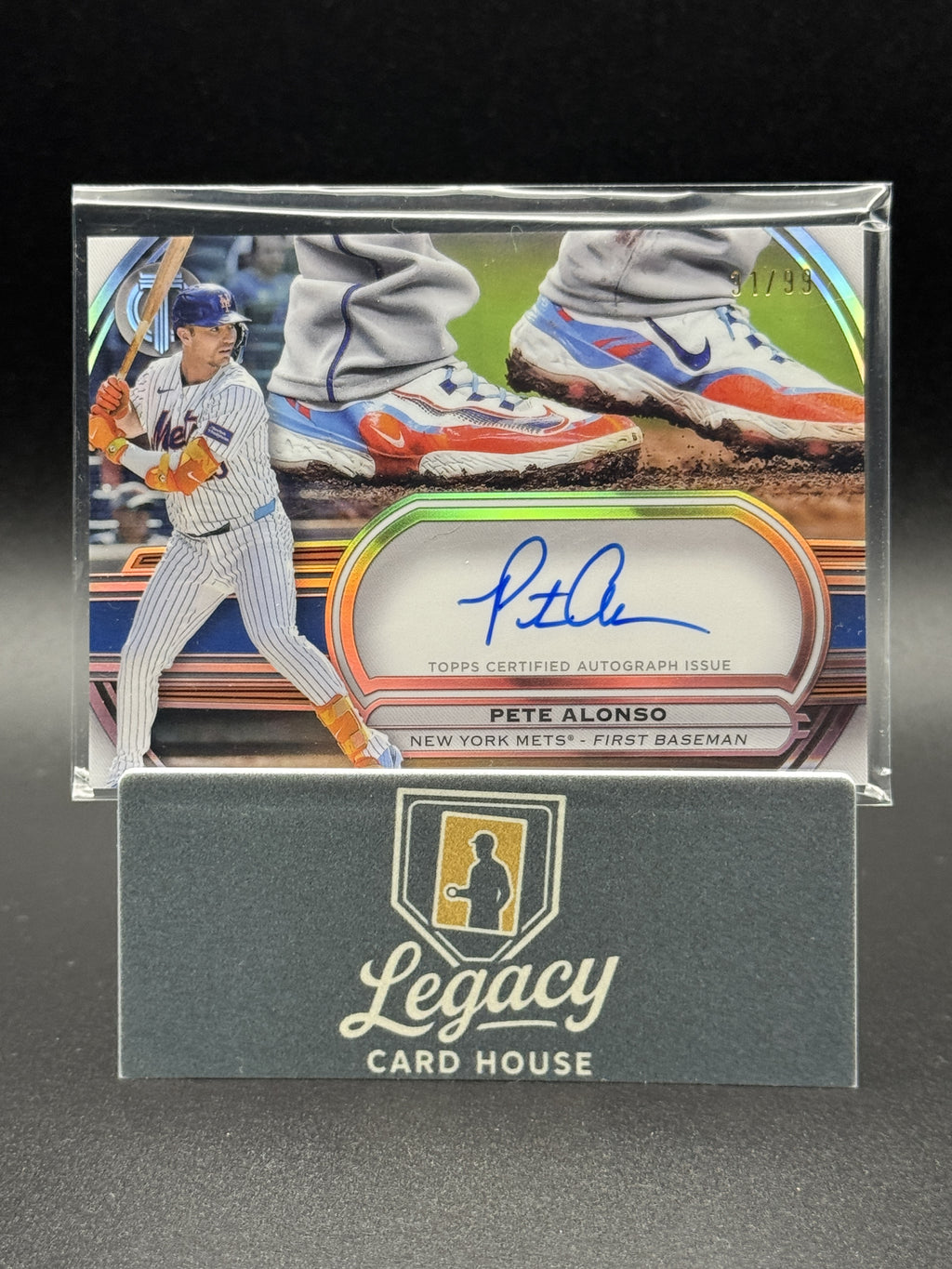 2025 Topps Tribute #TTC-PA Pete Alonso Tribute to Cleats Autographs #/99