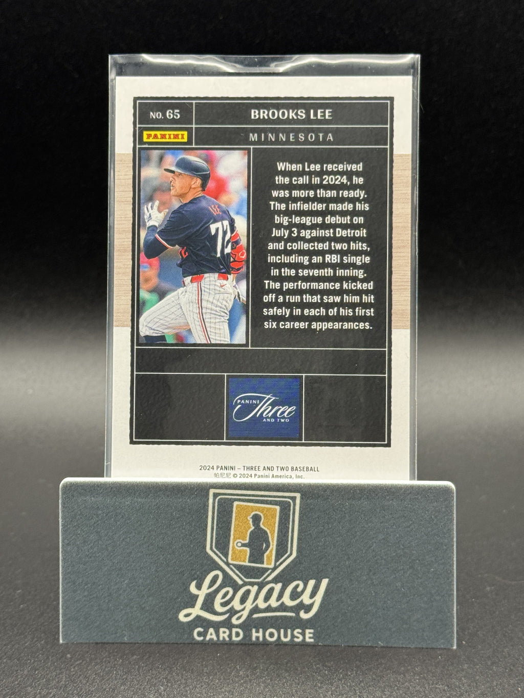 2024 Panini Three and Two #65 Brooks Lee Black #/8