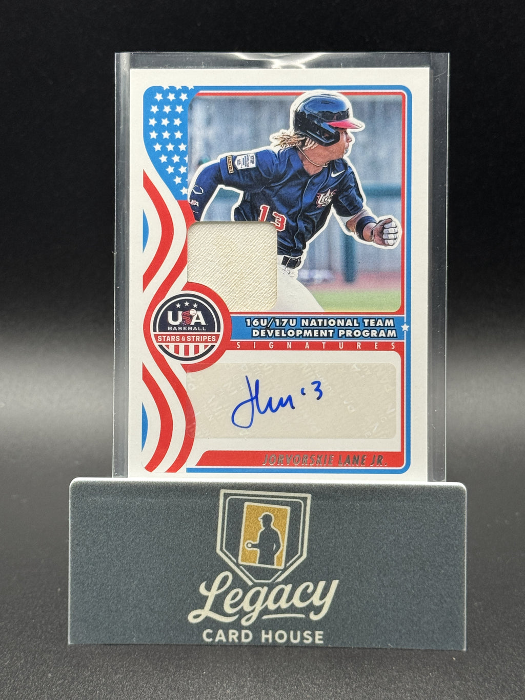 2025 Panini Stars & Stripes Jorvorskie Lane Jr. 16U/17U National Team Sig. Mat.