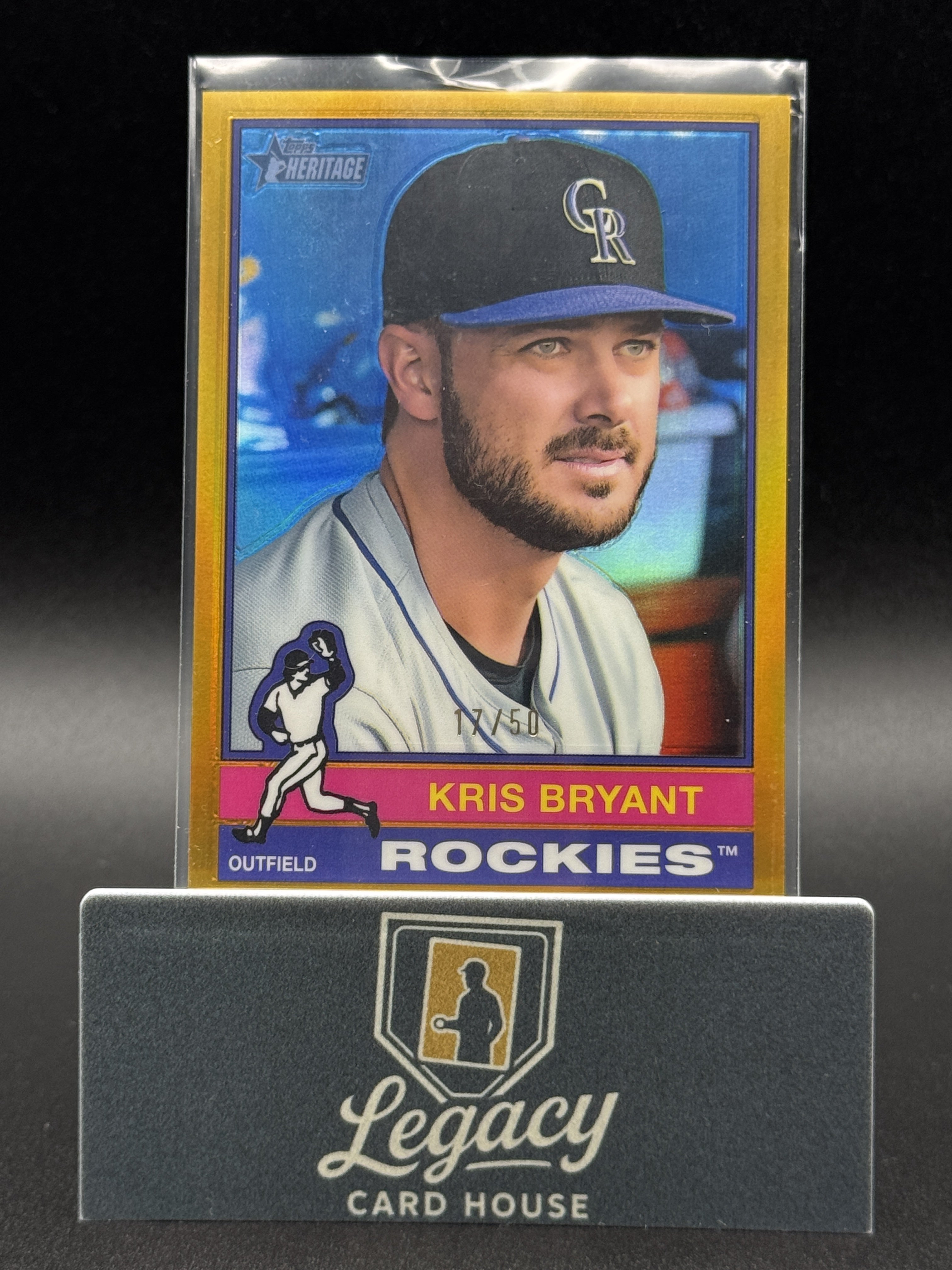 2025 Topps Heritage #20 Kris Bryant Chrome Gold Refractor #/50