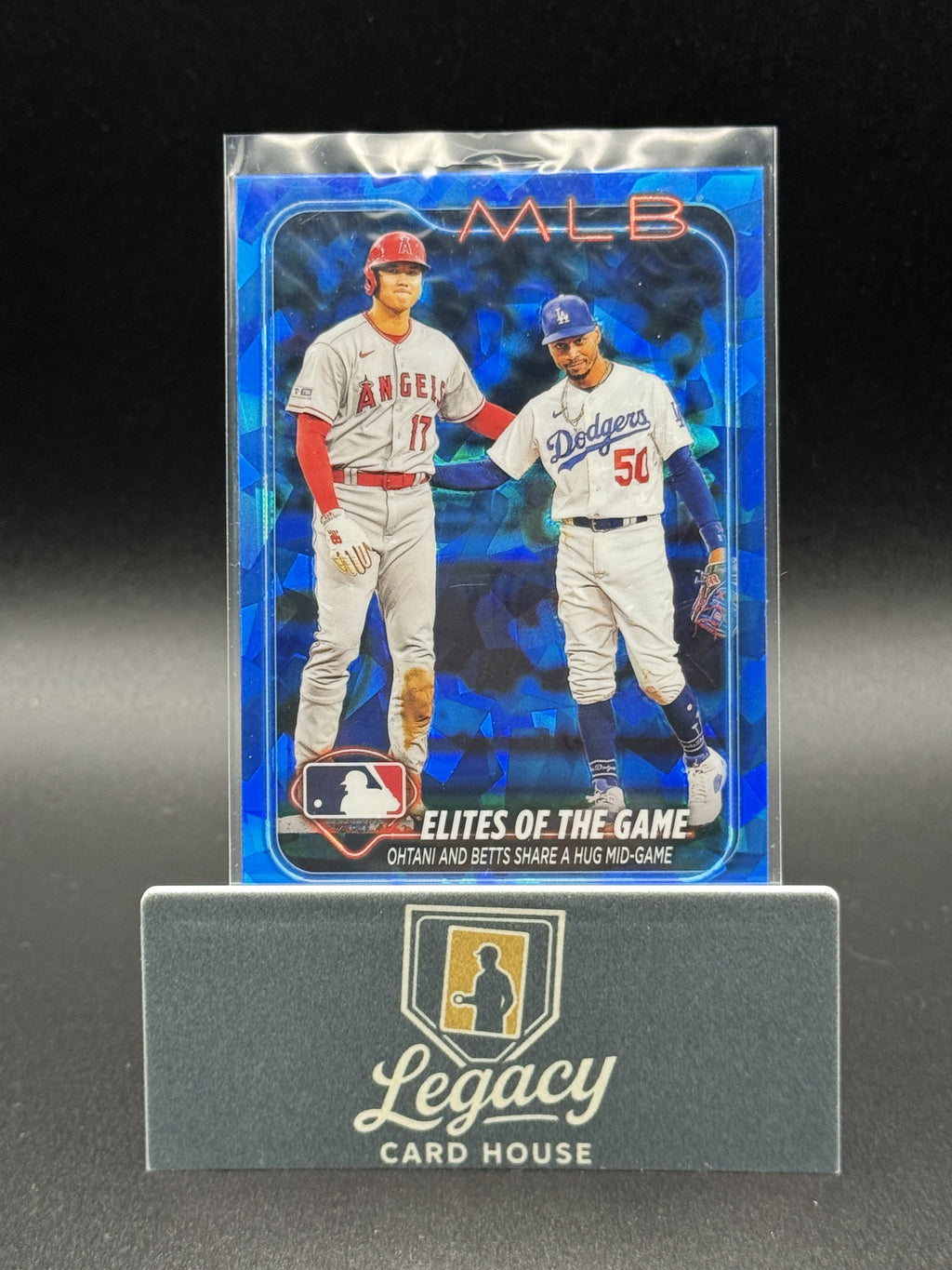 #138 2024 Topps Chrome Sapphire Ohtani and Betts Share a Hug Mid-Game AS Game