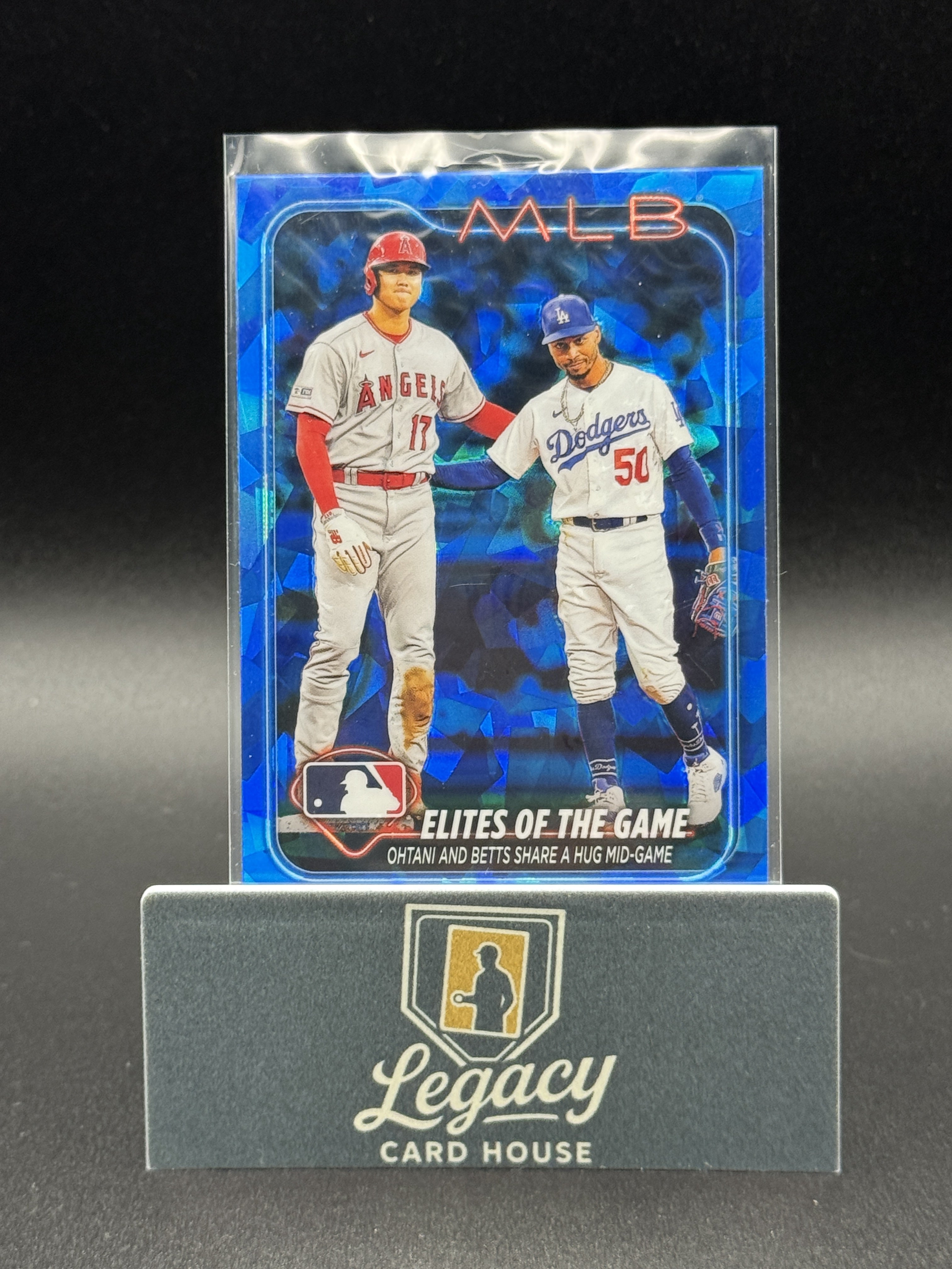 #138 2024 Topps Chrome Sapphire Ohtani and Betts Share a Hug Mid-Game AS Game