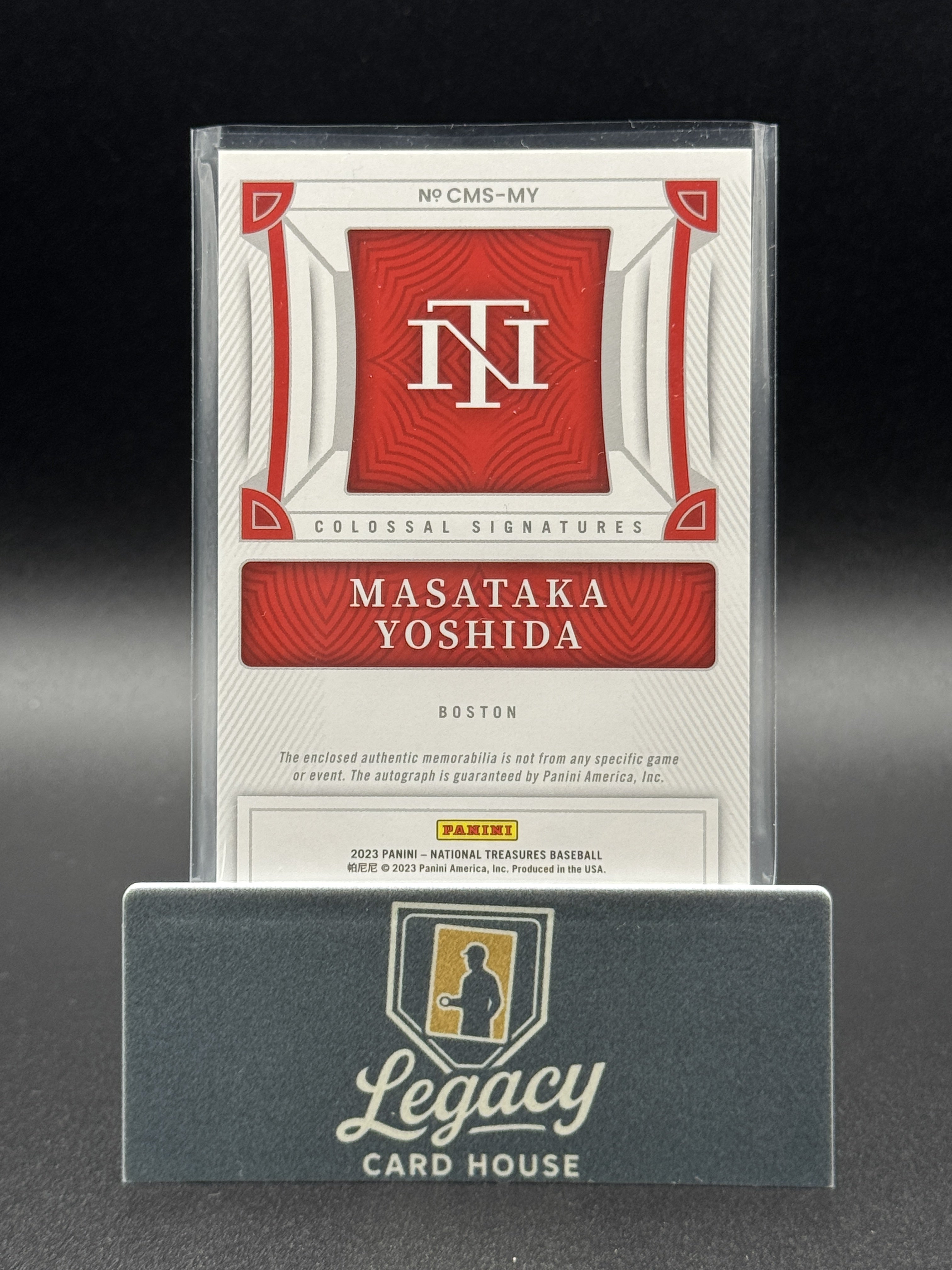 2023 Panini National Treasures Masataka Yoshida Colossal Material Sig.  #/49