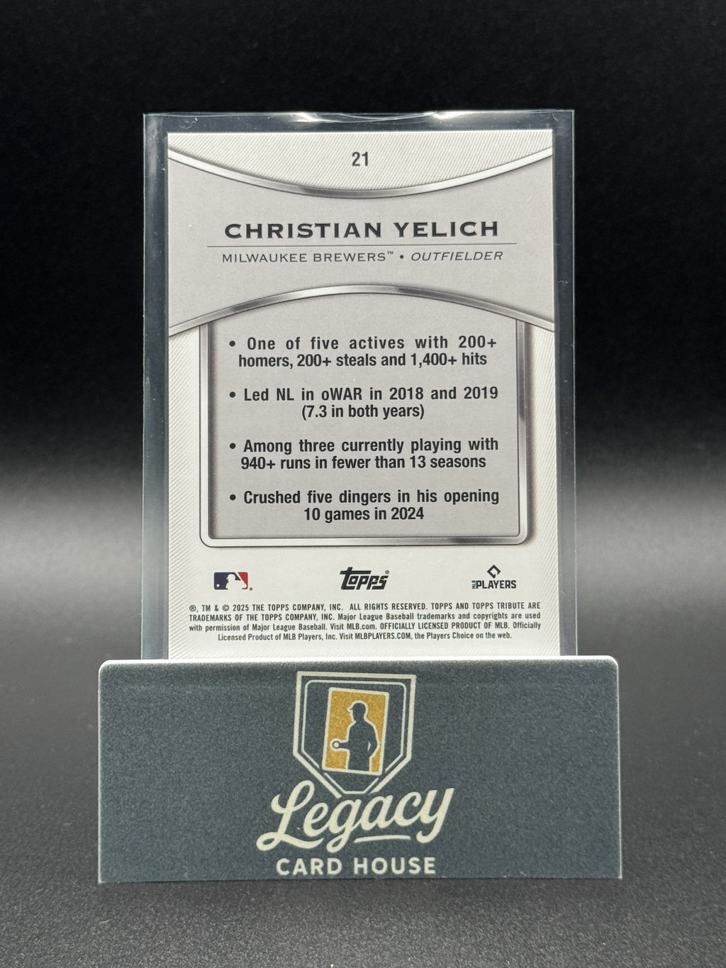 2025 Topps Tribute #21 Christian Yelich Gold /75