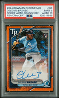 2024 Bowman Chrome #CRA-OB Osleivis Basabe Rookie Auto Orange Mojo PSA 9 #/25