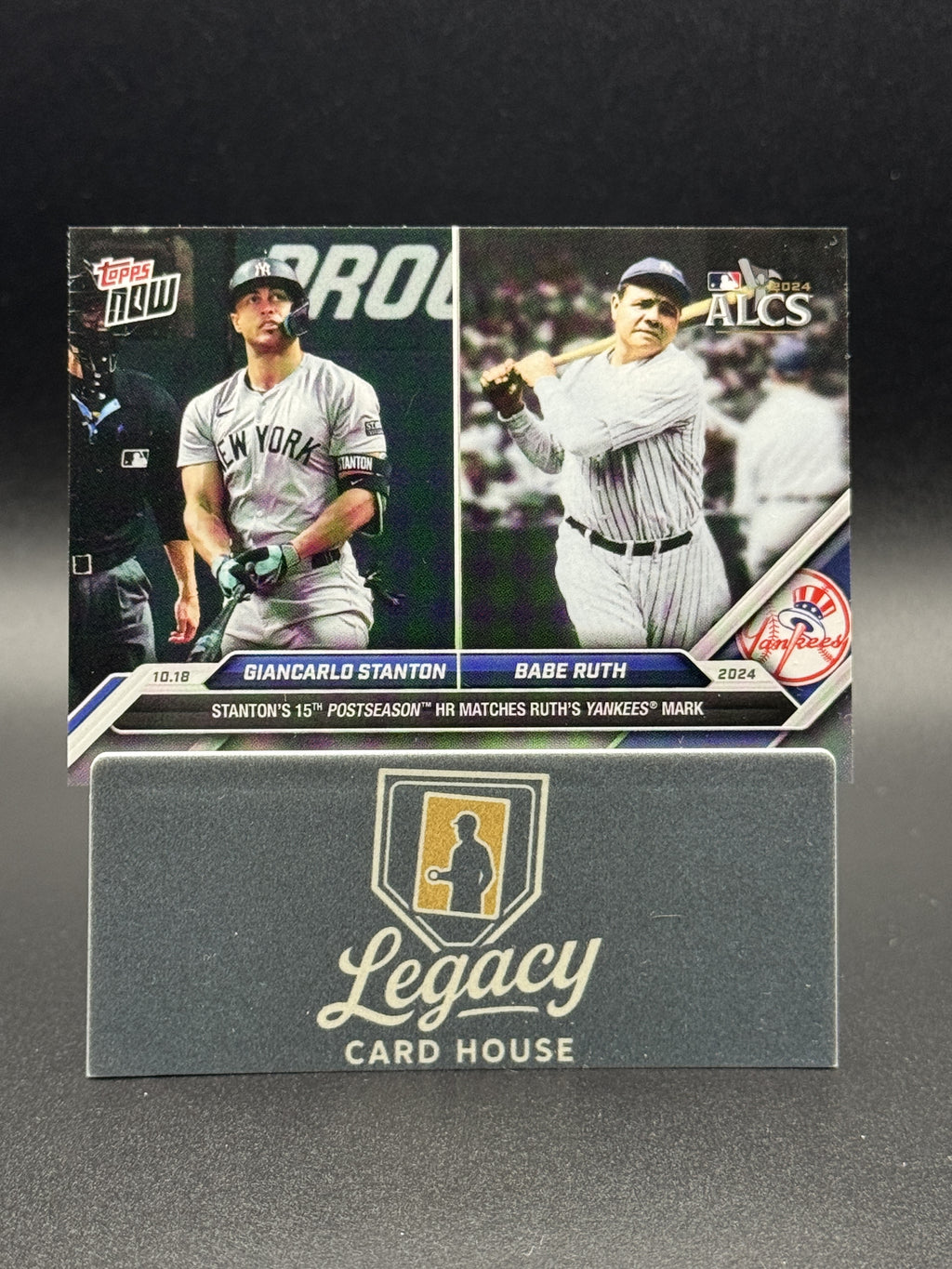 2024 Topps Now #853 Giancarlo Stanton / Babe Ruth ALCS, PR3780