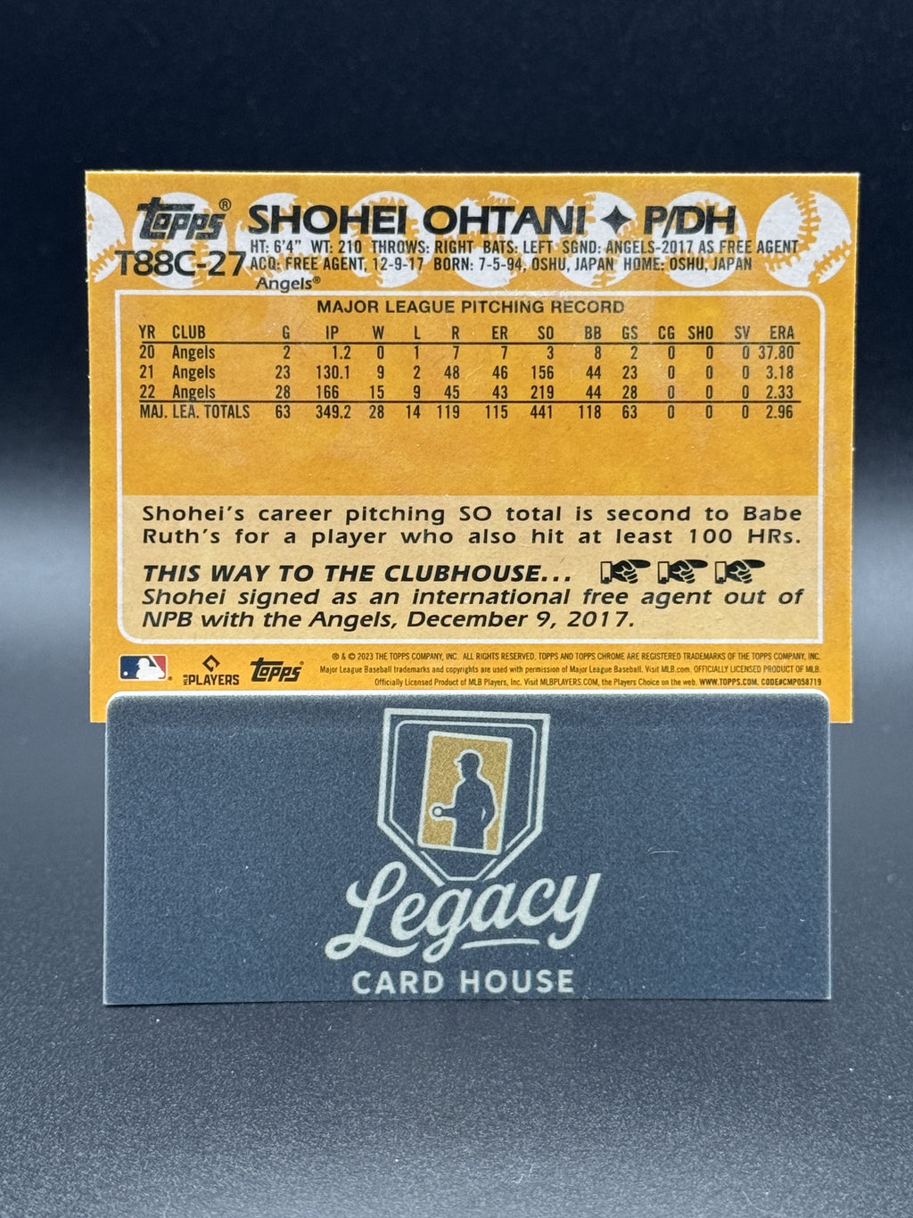 #T88C-27 Shohei Ohtani 2023 Topps 35th Anniv. SILVER PACK MOJO (Series One)