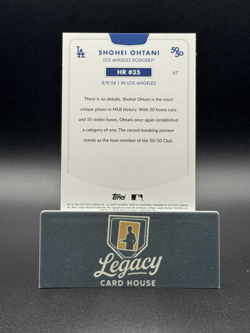 2024 Topps 50/50: Shohei Ohtani #67 Shohei Ohtani