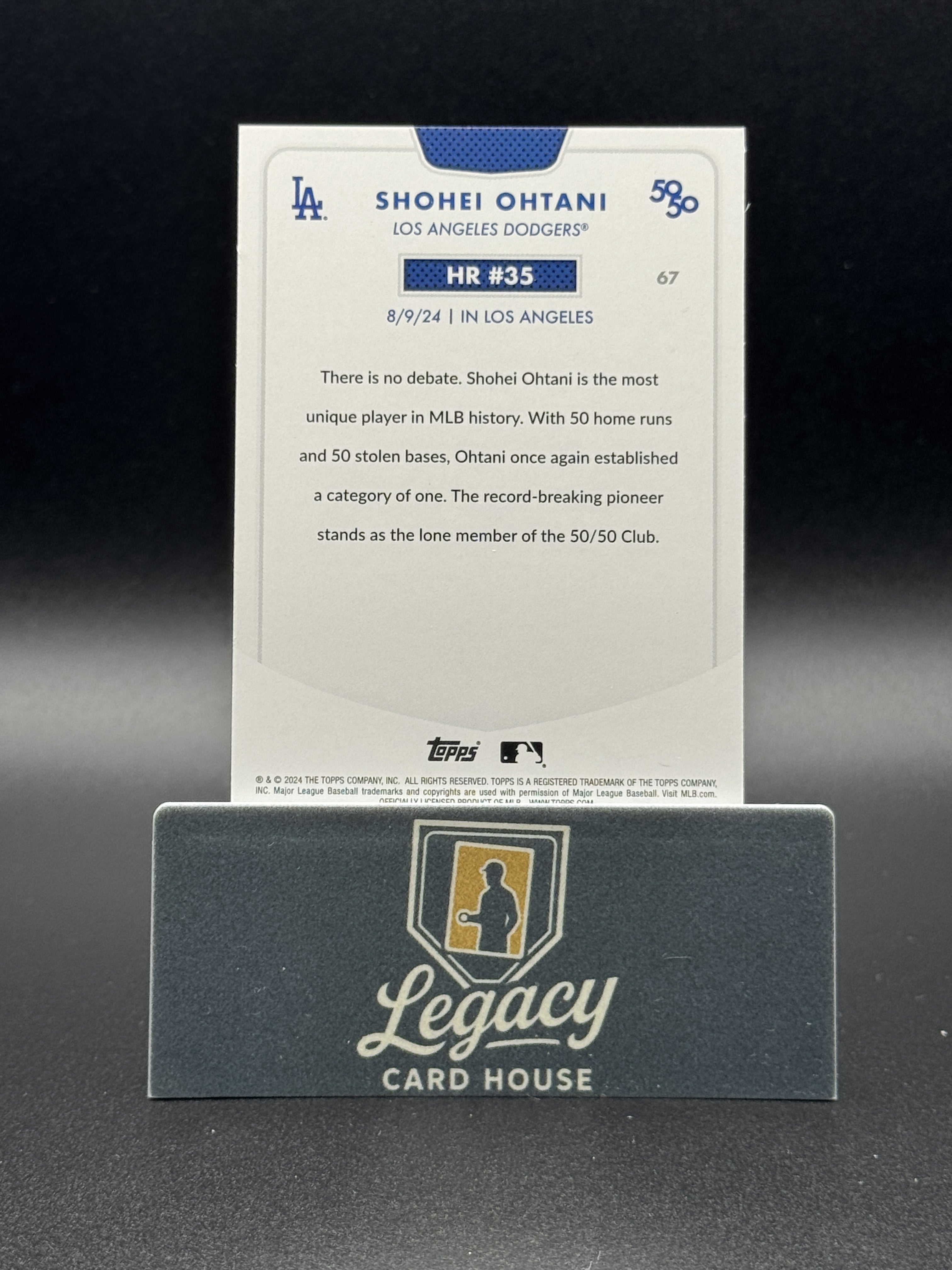 2024 Topps 50/50: Shohei Ohtani #67 Shohei Ohtani