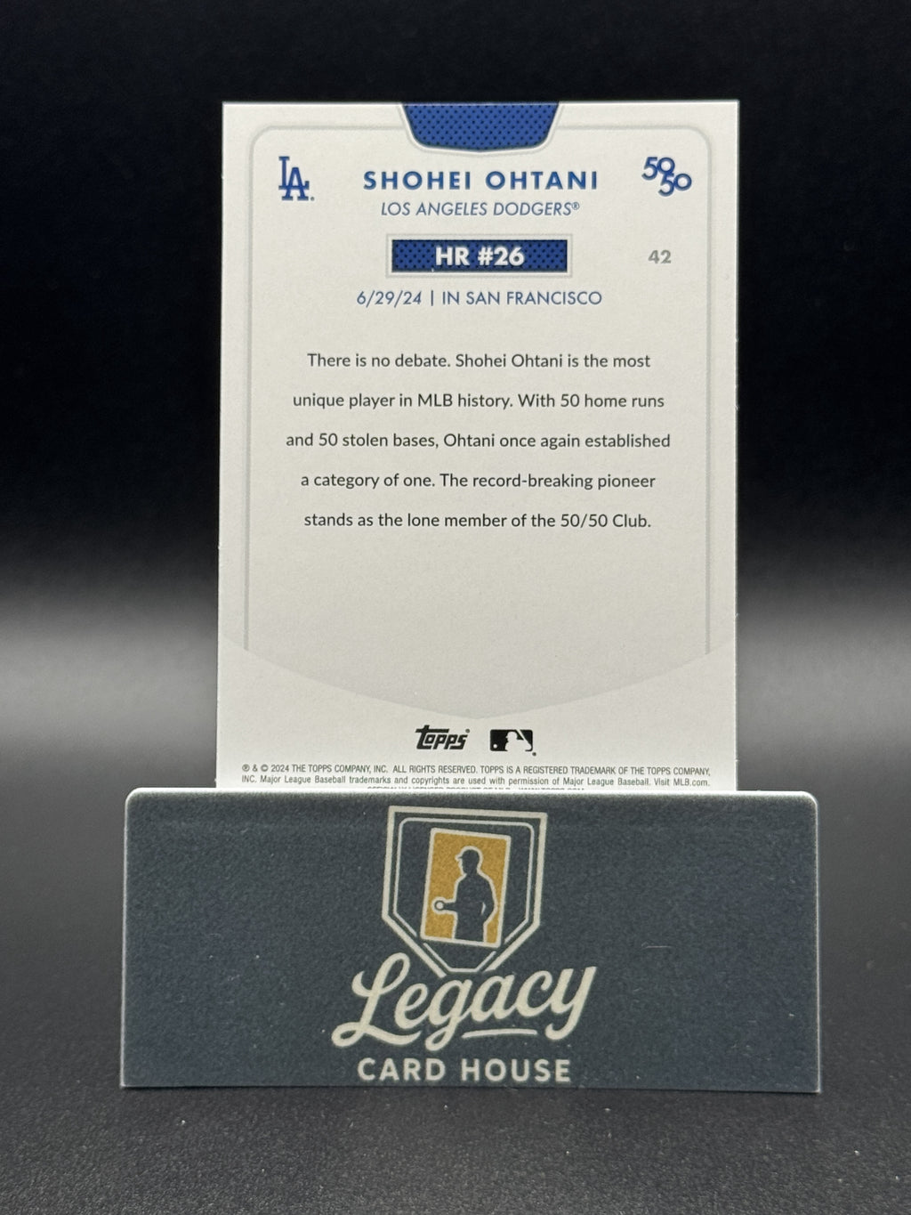 2024 Topps 50/50: Shohei Ohtani #42 Shohei Ohtani