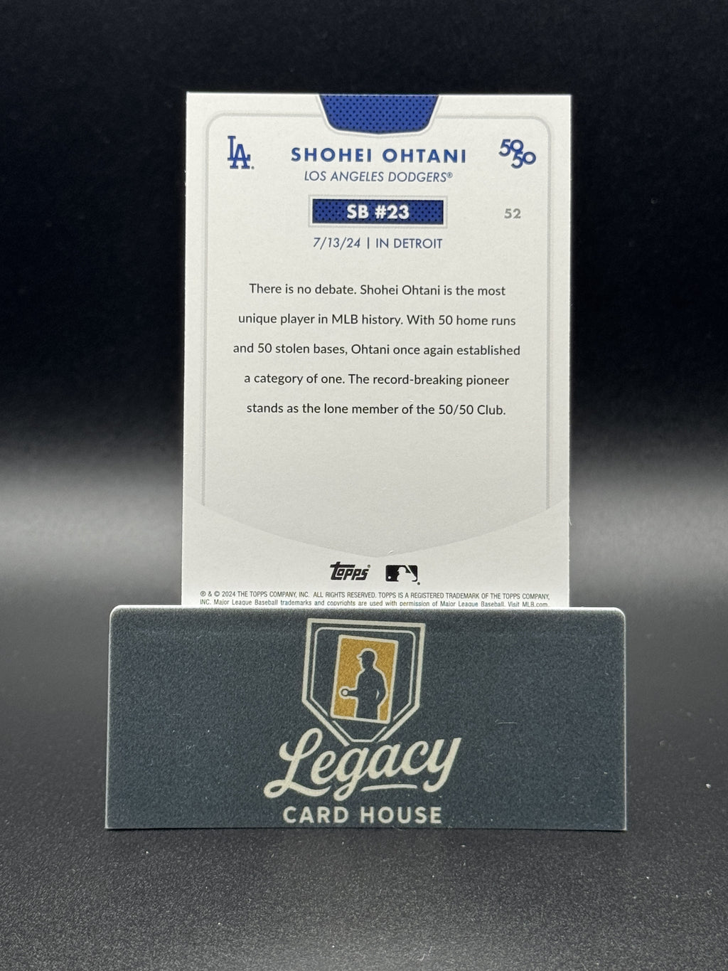 2024 Topps 50/50: Shohei Ohtani #52 Shohei Ohtani