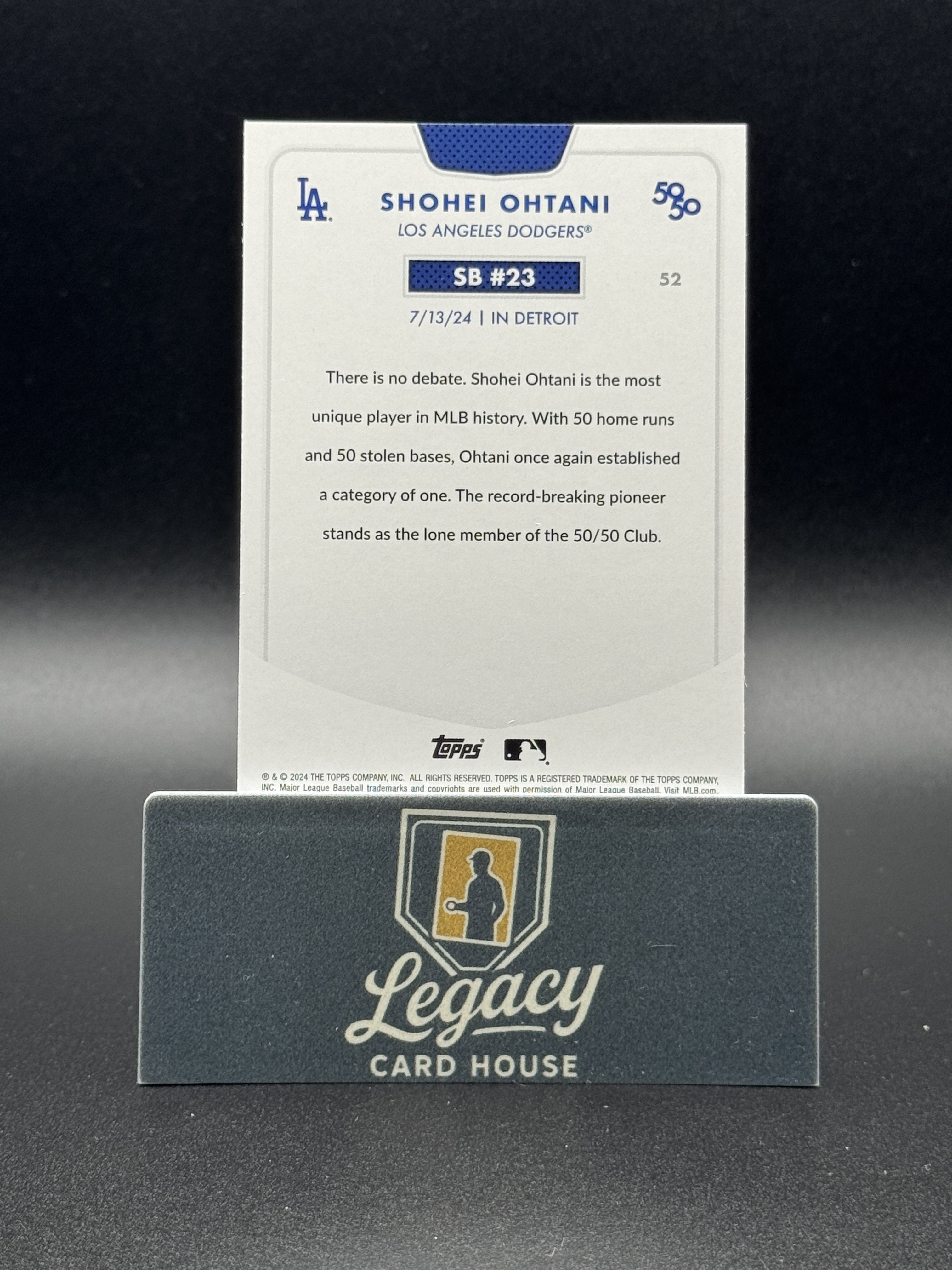 2024 Topps 50/50: Shohei Ohtani #52 Shohei Ohtani
