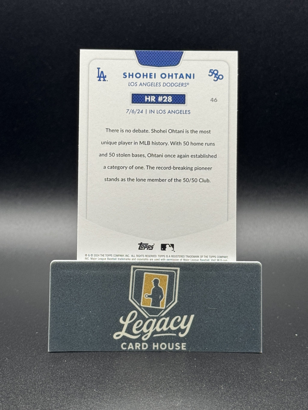 2024 Topps 50/50: Shohei Ohtani #46 Shohei Ohtani