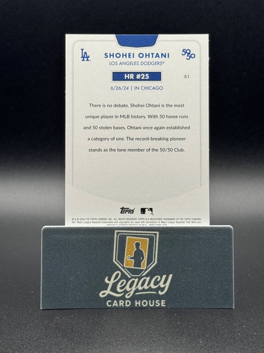 2024 Topps 50/50: Shohei Ohtani #41 Shohei Ohtani