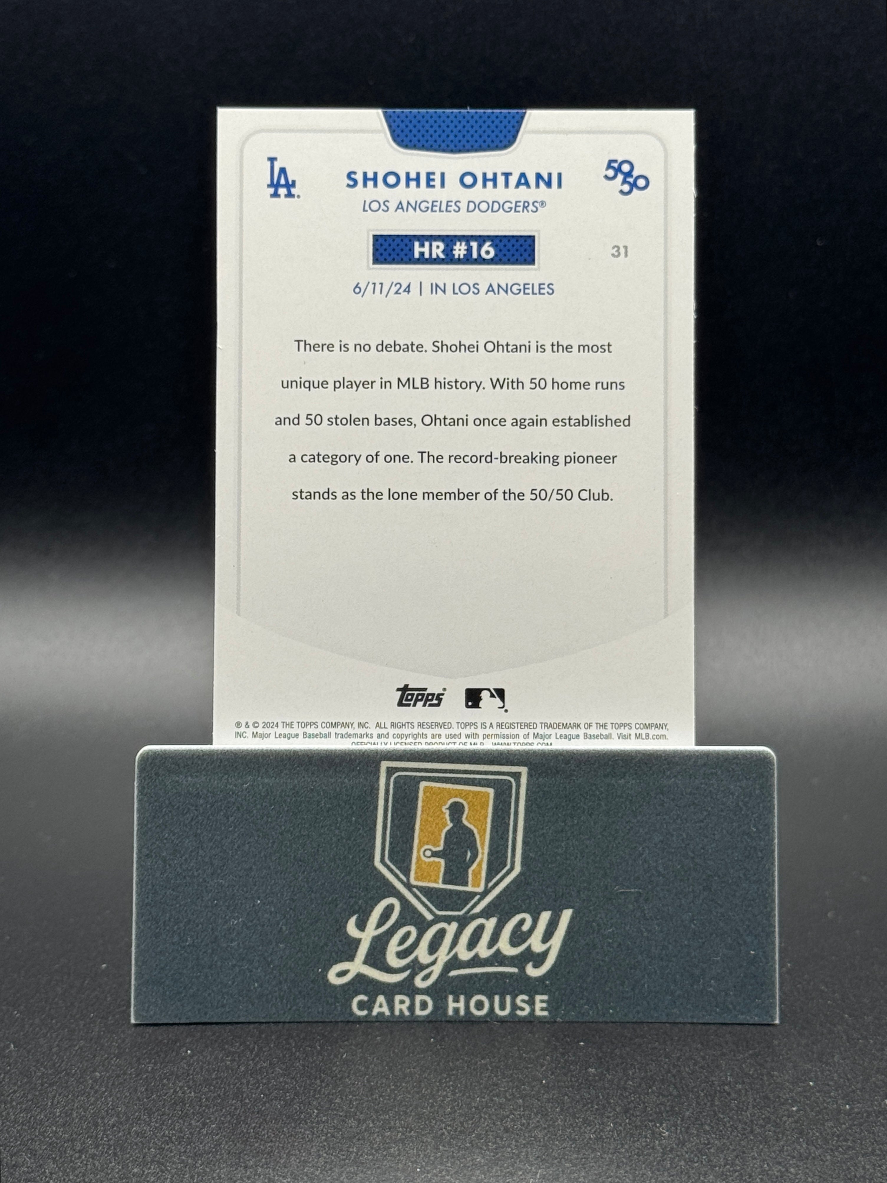 2024 Topps 50/50: Shohei Ohtani #31 Shohei Ohtani