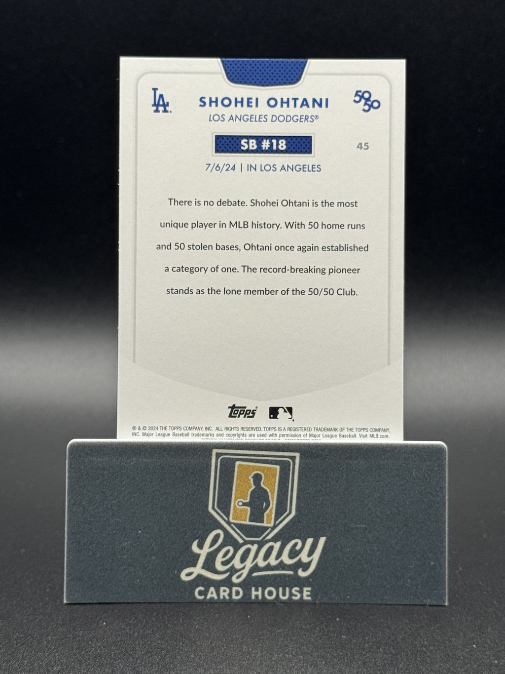 2024 Topps 50/50: Shohei Ohtani #45 Shohei Ohtani