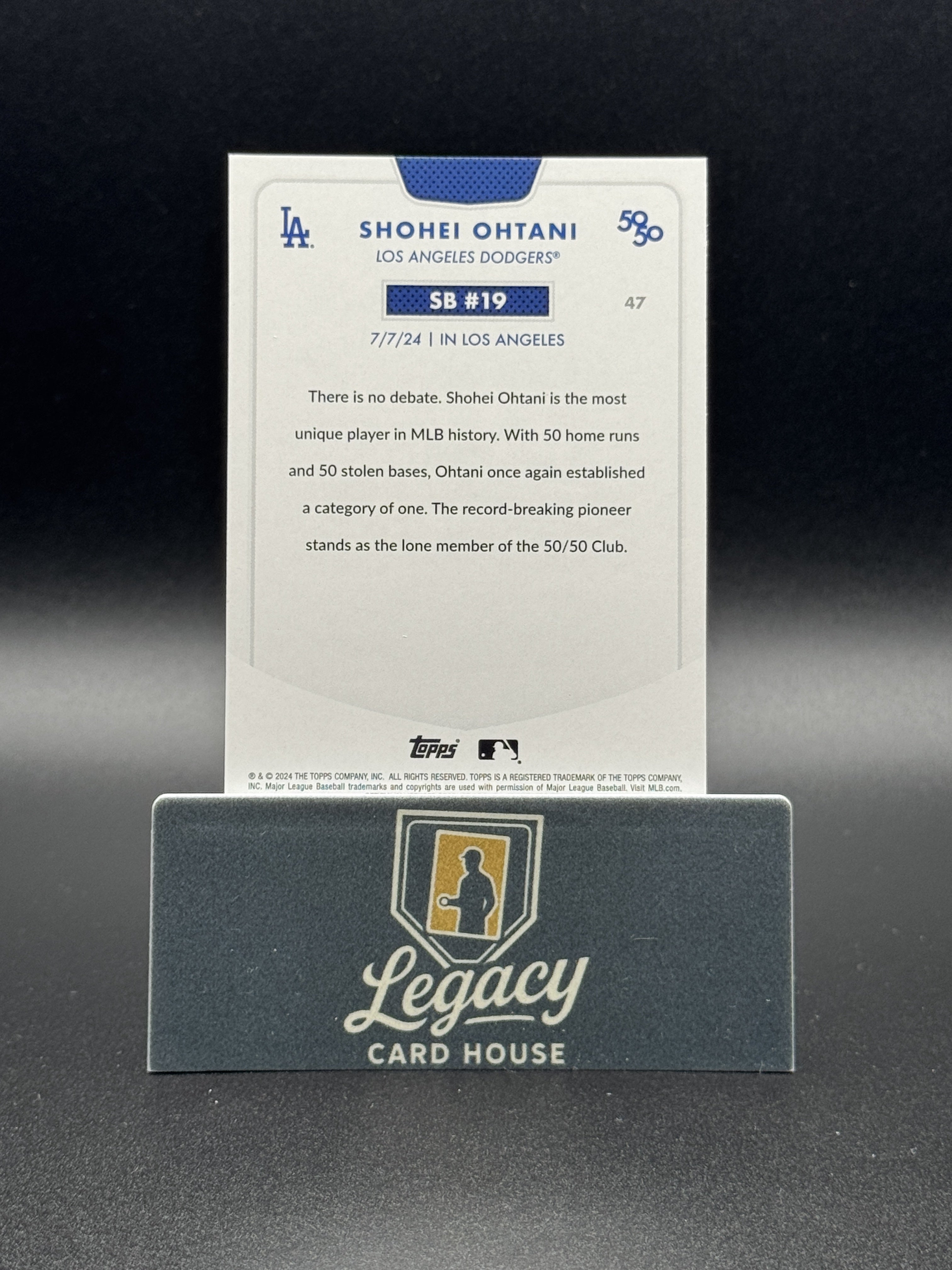 2024 Topps 50/50: Shohei Ohtani #47 Shohei Ohtani