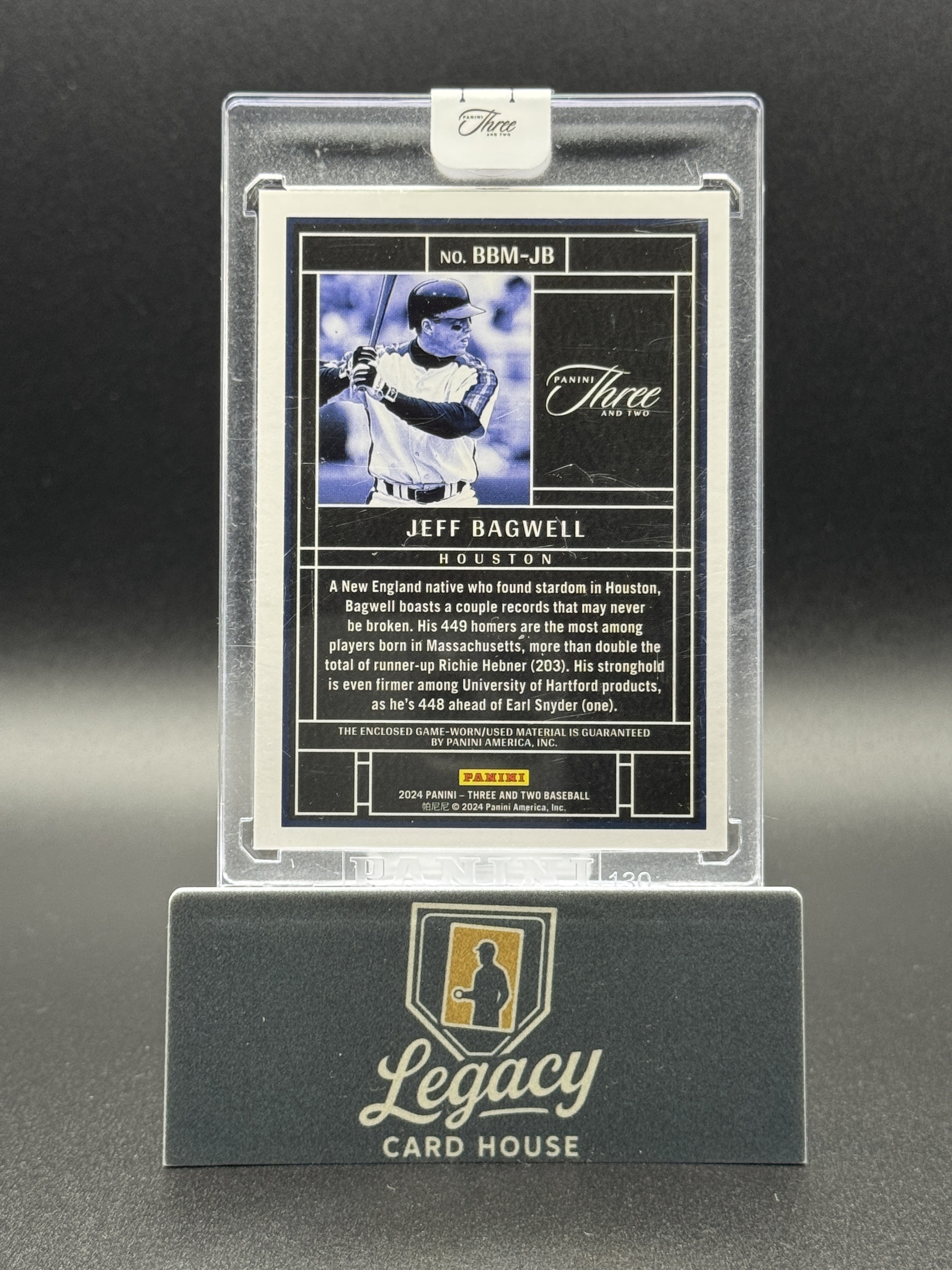 2024 Panini Three and Two #BBM-JB Jeff Bagwell Baseball's Best Mem. Blue #/15
