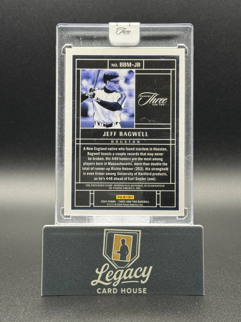2024 Panini Three and Two #BBM-JB Jeff Bagwell Baseball's Best Mem. Blue #/15