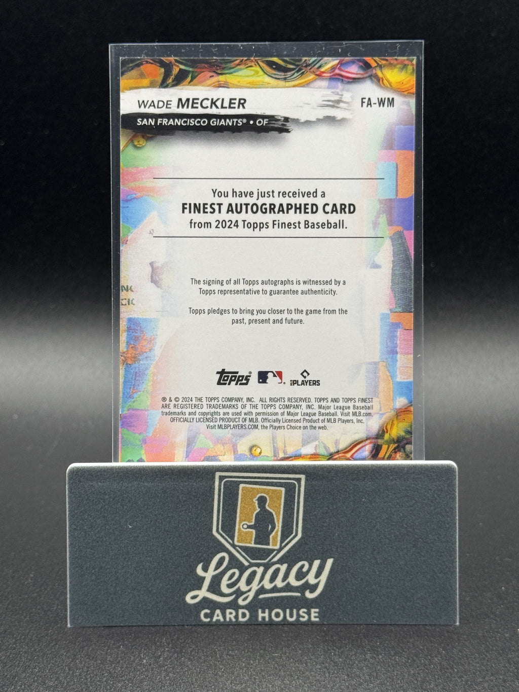 2024 Finest #FA-WM Wade Meckler Finest Autographs Orange Refractors #/25