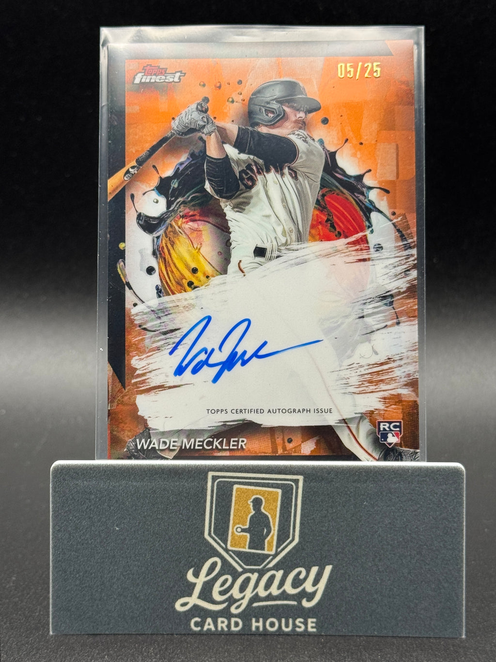 2024 Finest #FA-WM Wade Meckler Finest Autographs Orange Refractors #/25