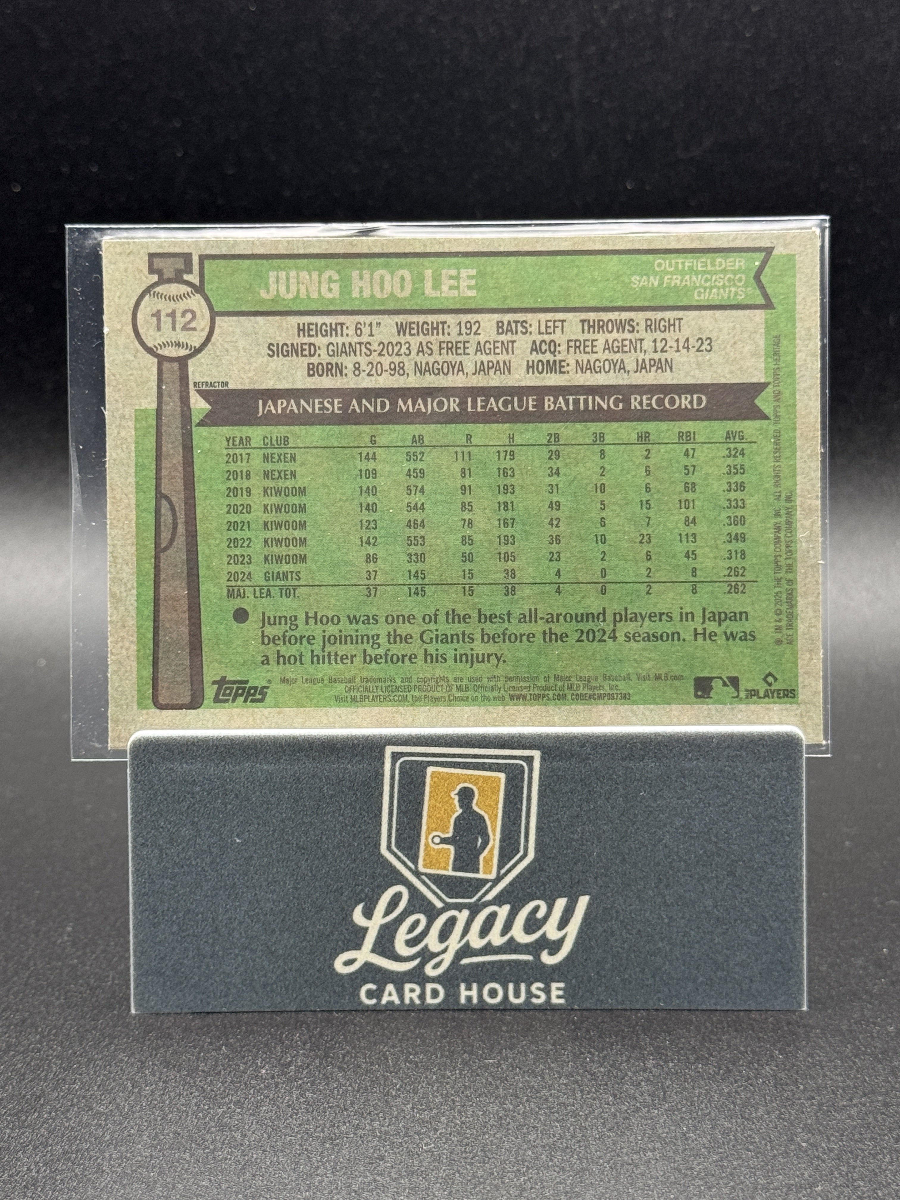 2025 Topps Heritage #112 Jung Hoo Lee Chrome Refractor