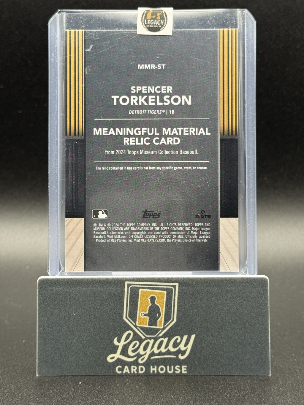 2024 Topps Museum Coll. Spencer Torkelson Meaningful Mat. Relics Sapphire #/25