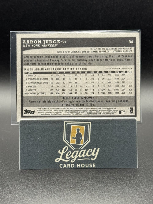 2018 Topps Big League #B4 Aaron Judge Box Cut Outs