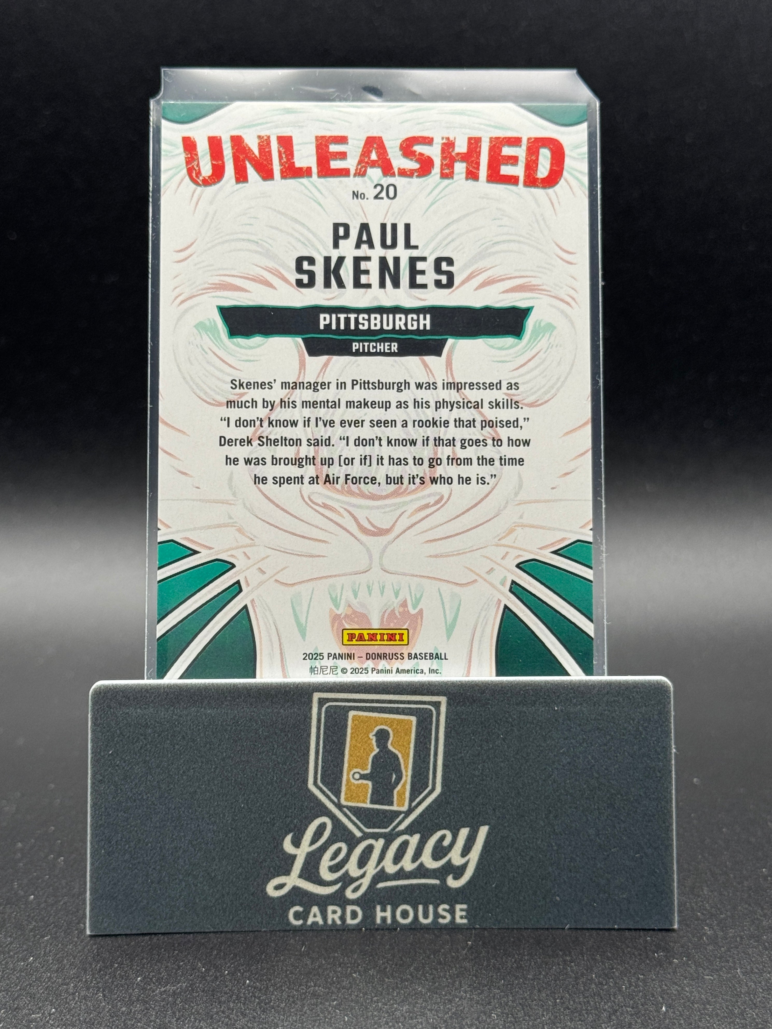 2025 Donruss #20 Paul Skenes Unleashed Holo #/199