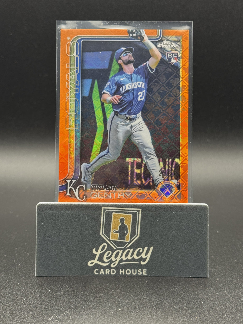 2025 Topps Chrome Logofractor Edition #218 Tyler Gentry Orange Refractors #/25