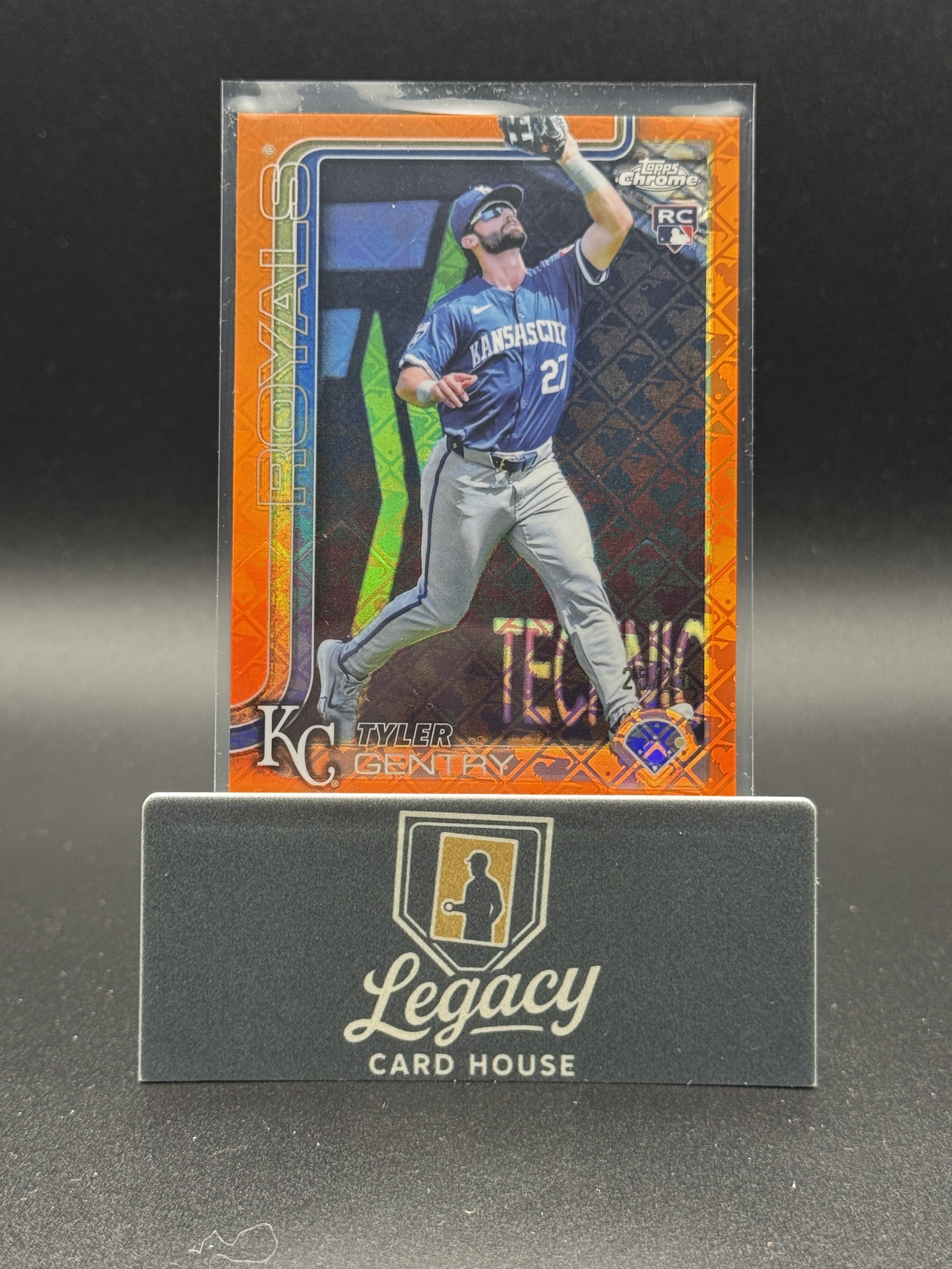 2025 Topps Chrome Logofractor Edition #218 Tyler Gentry Orange Refractors #/25