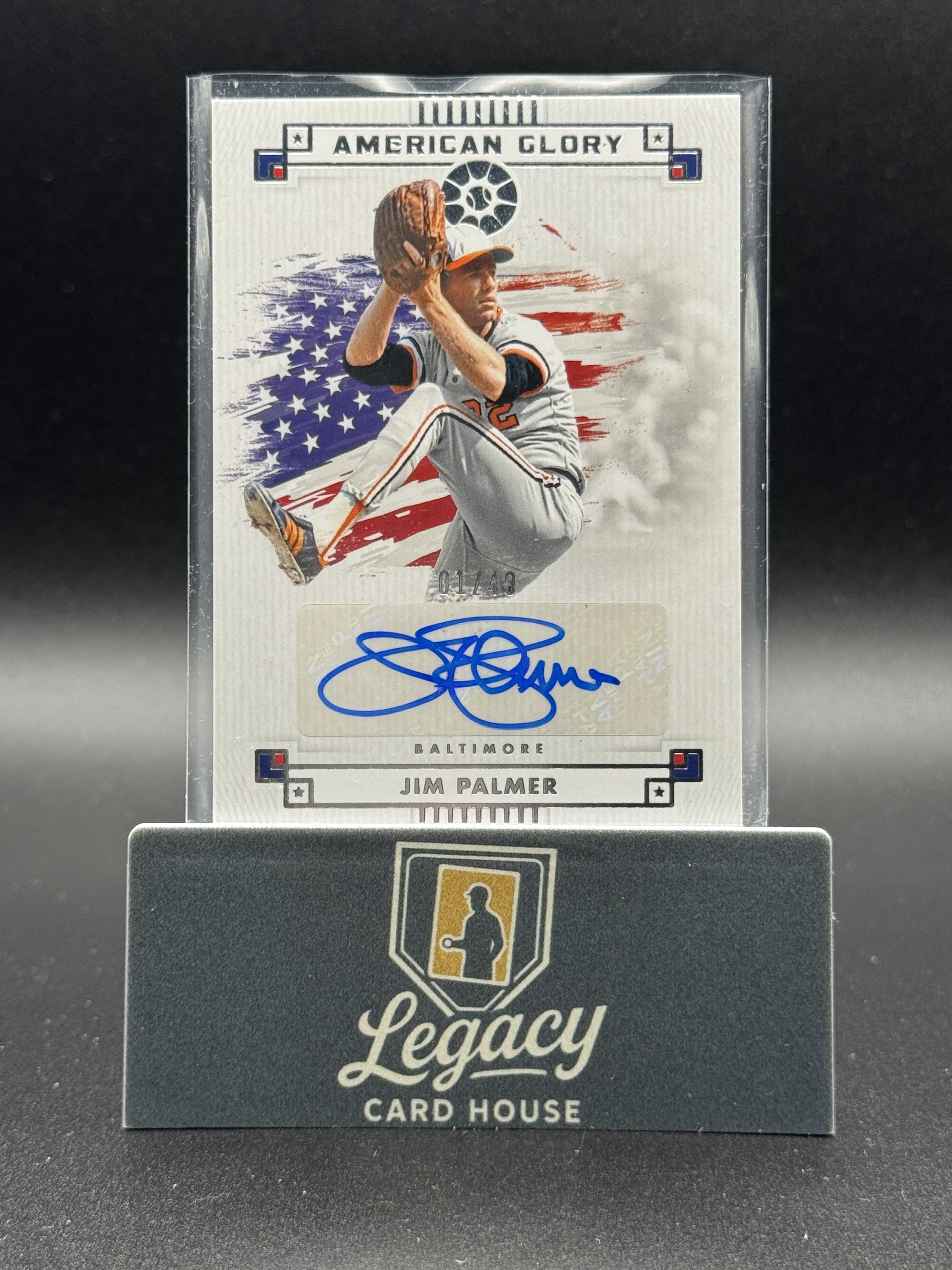 2024 Panini Boys of Summer #AGS-JP Jim Palmer American Glory Signatures #1/49
