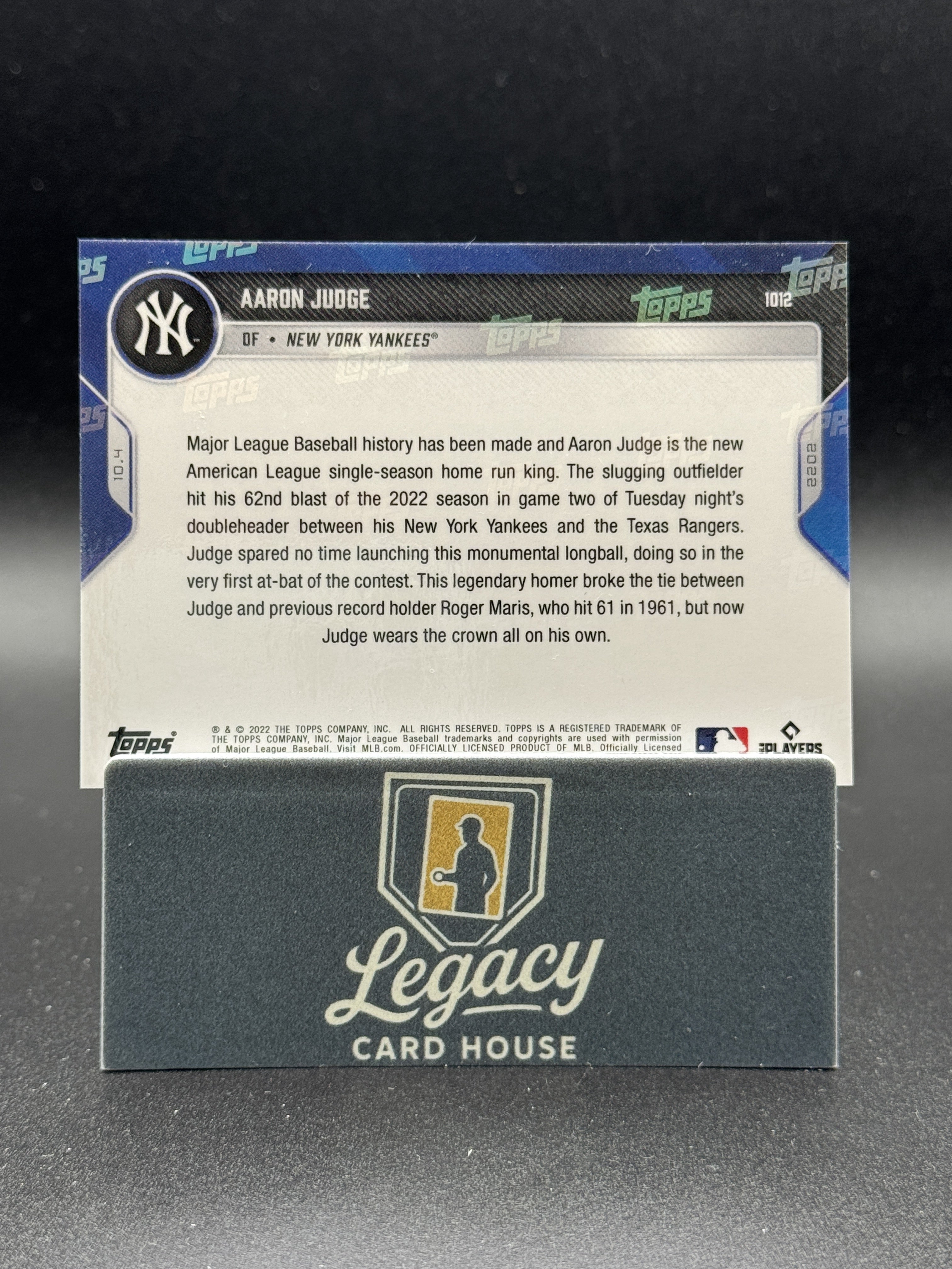 2022 Topps Now #1012 Aaron Judge