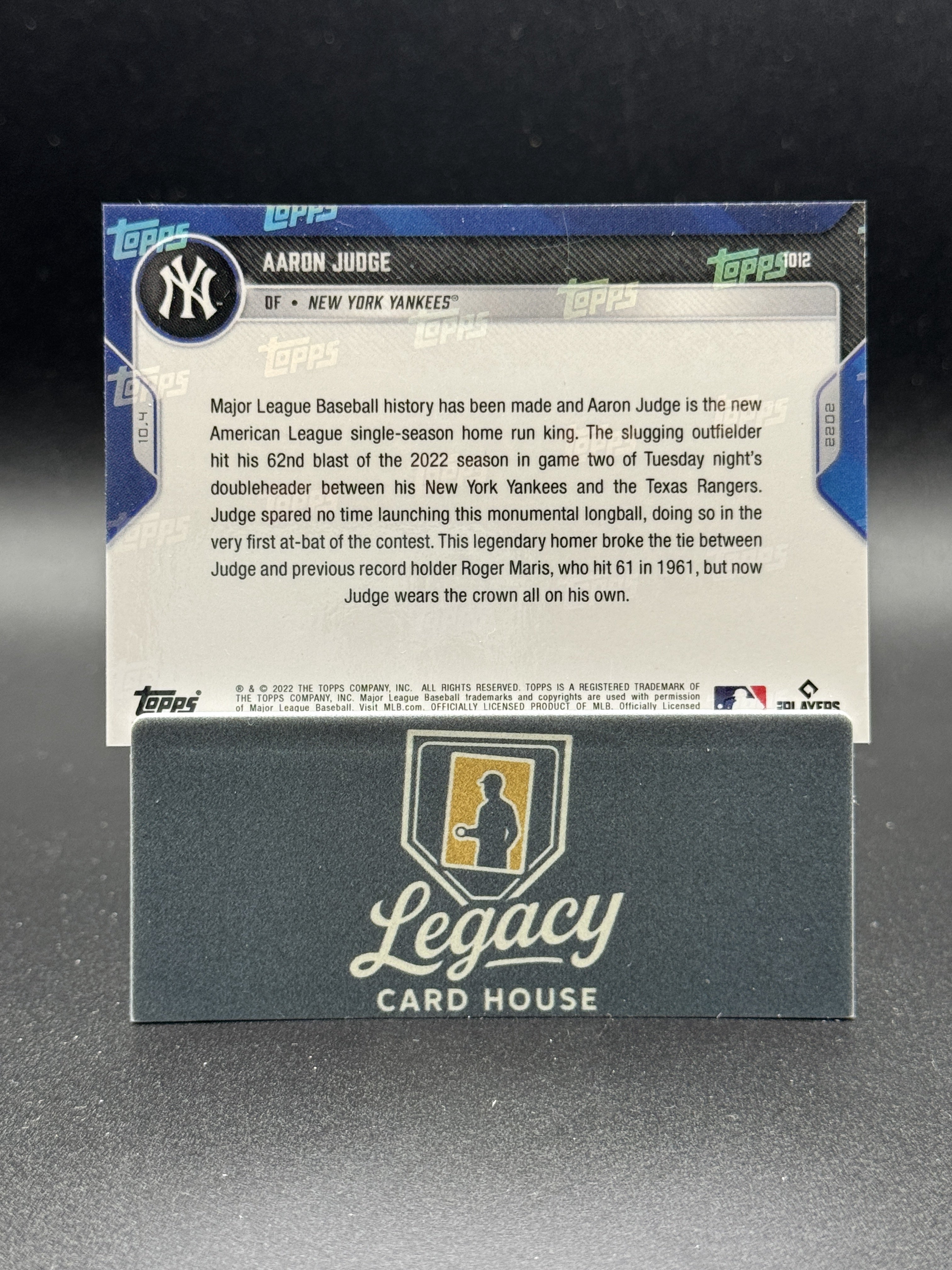 2022 Topps Now #1012 Aaron Judge