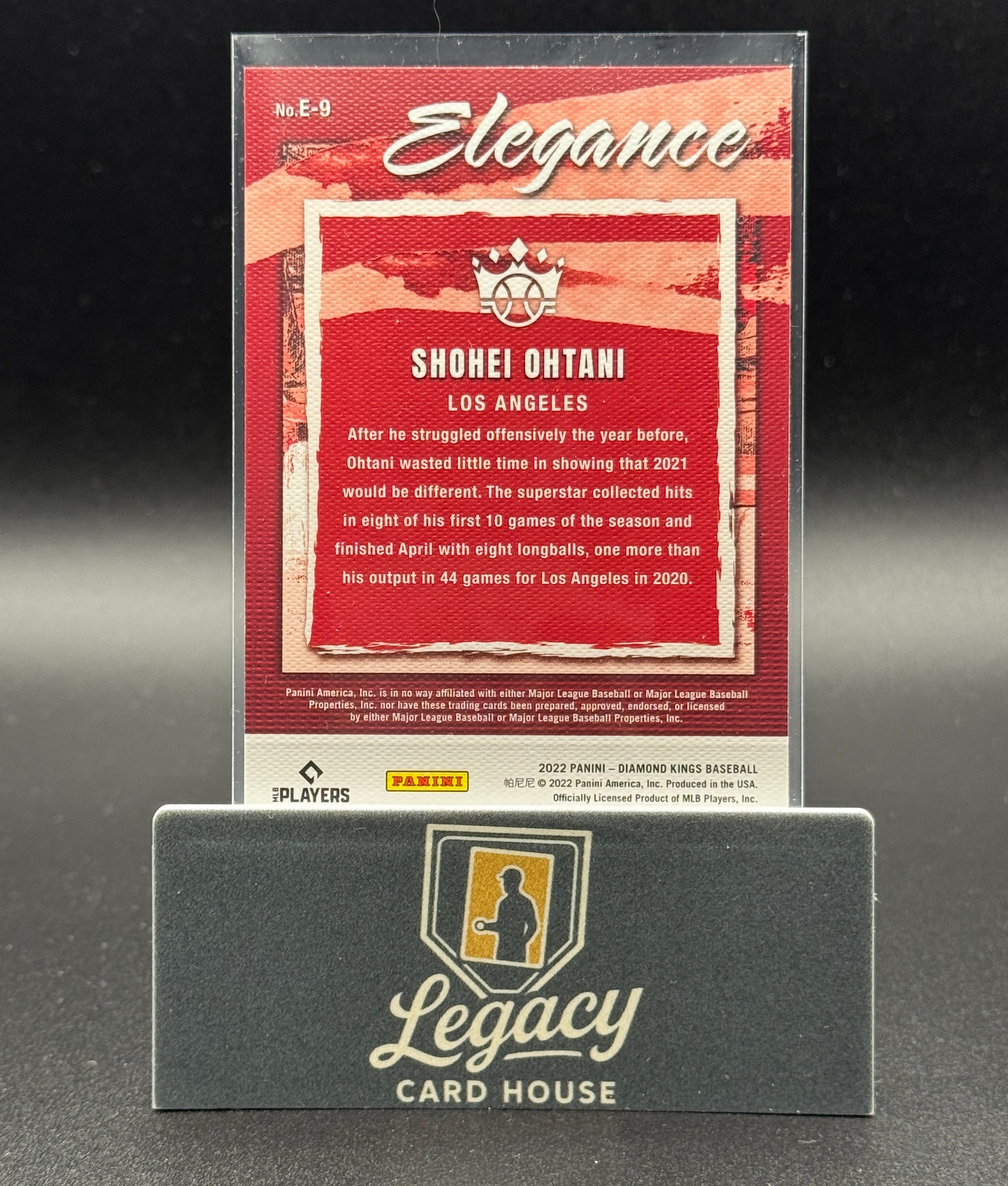2022 Panini Diamond Kings #E-9 Shohei Ohtani Elegance