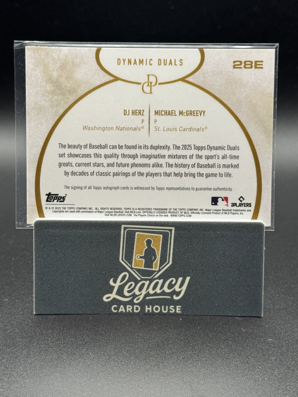 2025 Topps Dynamic Duals #28E DJ Herz / Michael McGreevy Dual Auto Black #/50