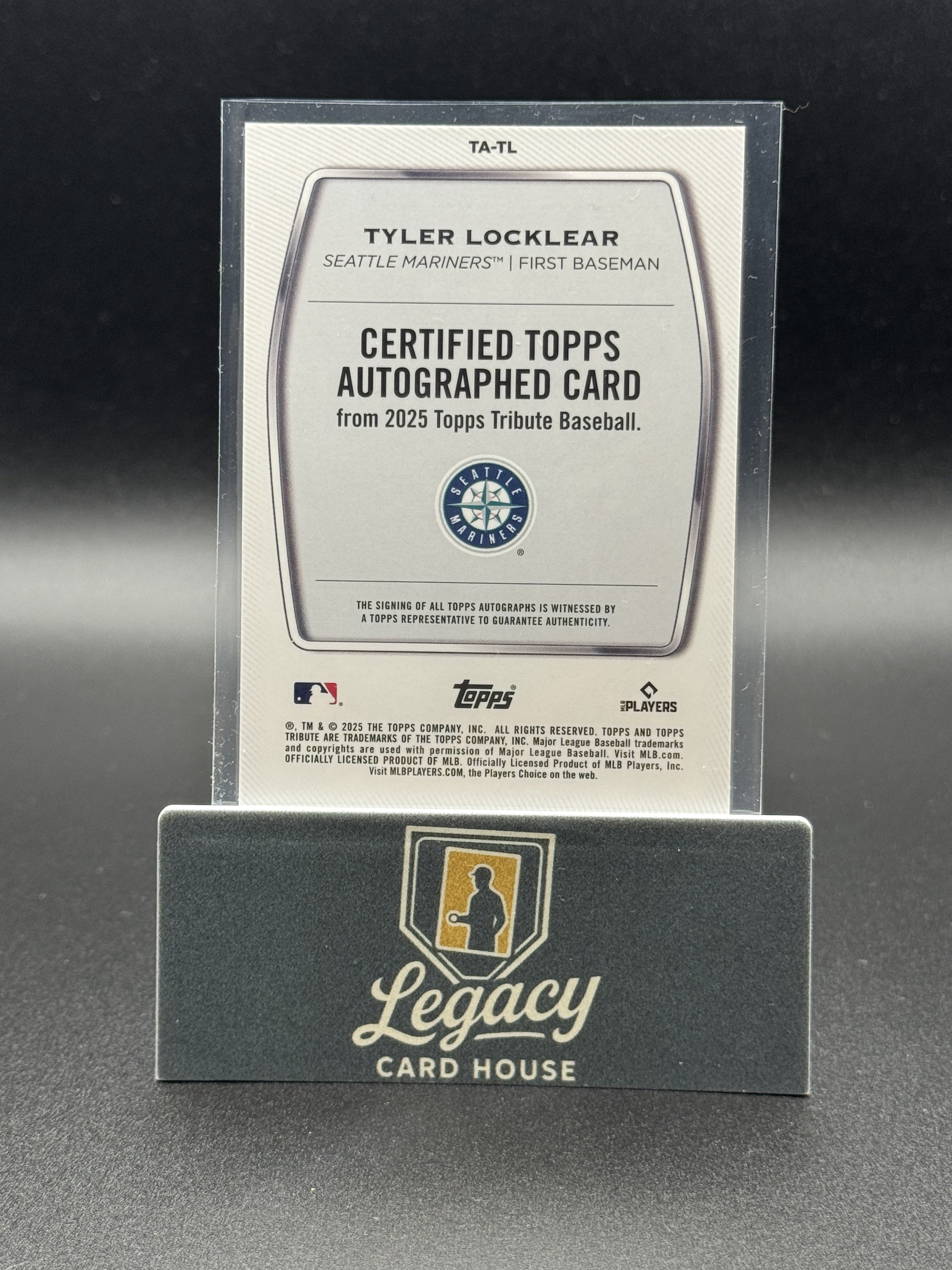 2025 Topps Tribute #TA-TL Tyler Locklear Tribute Autographs #/199