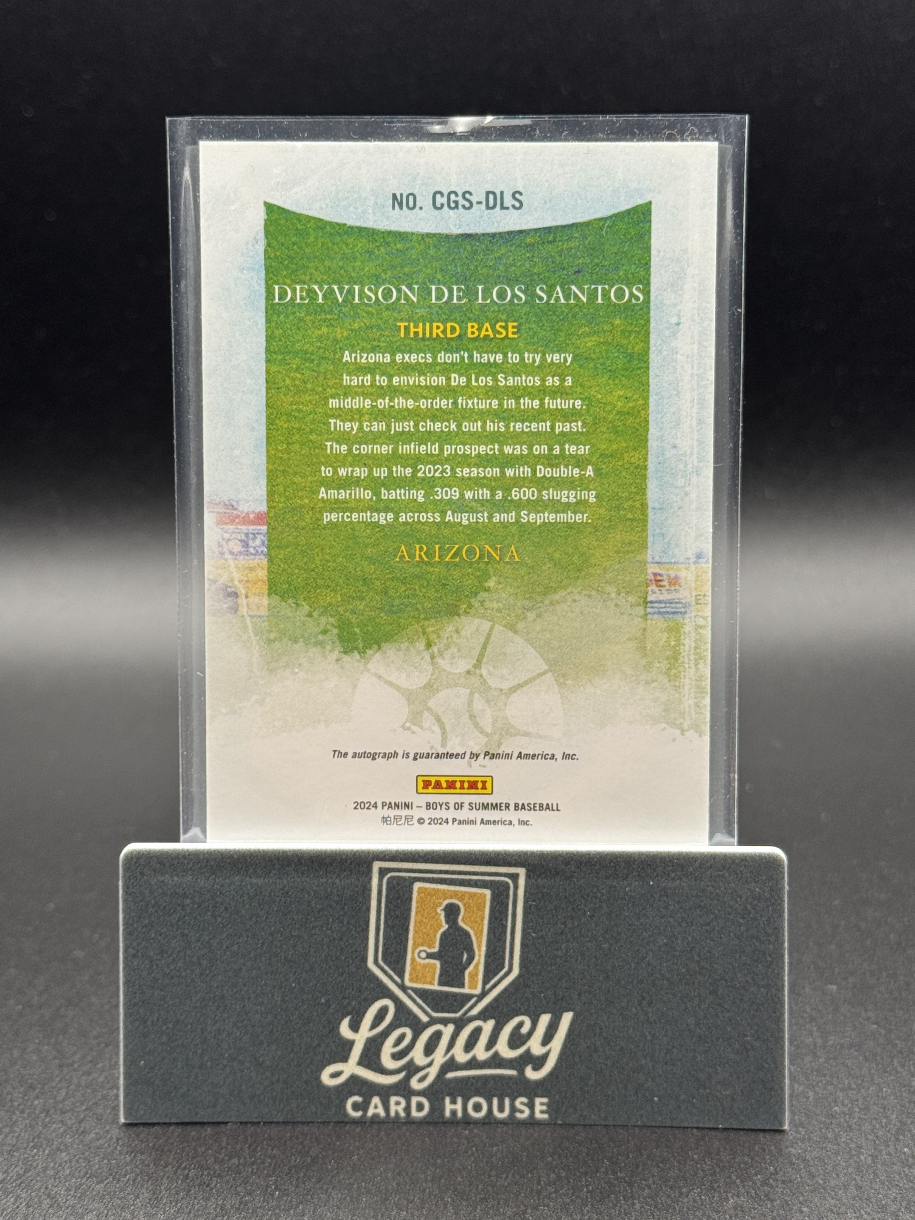 2024 Panini Boys of Summer Deyvison De Los Santos CoG Sig. Holo Gold #10/10