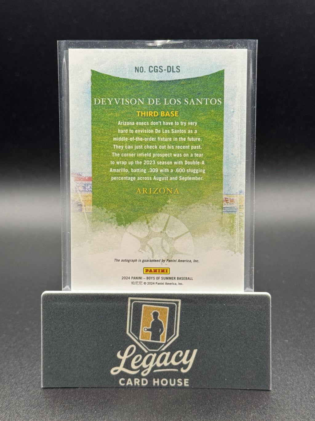 2024 Panini Boys of Summer Deyvison De Los Santos CoG Sig. Holo Gold #10/10