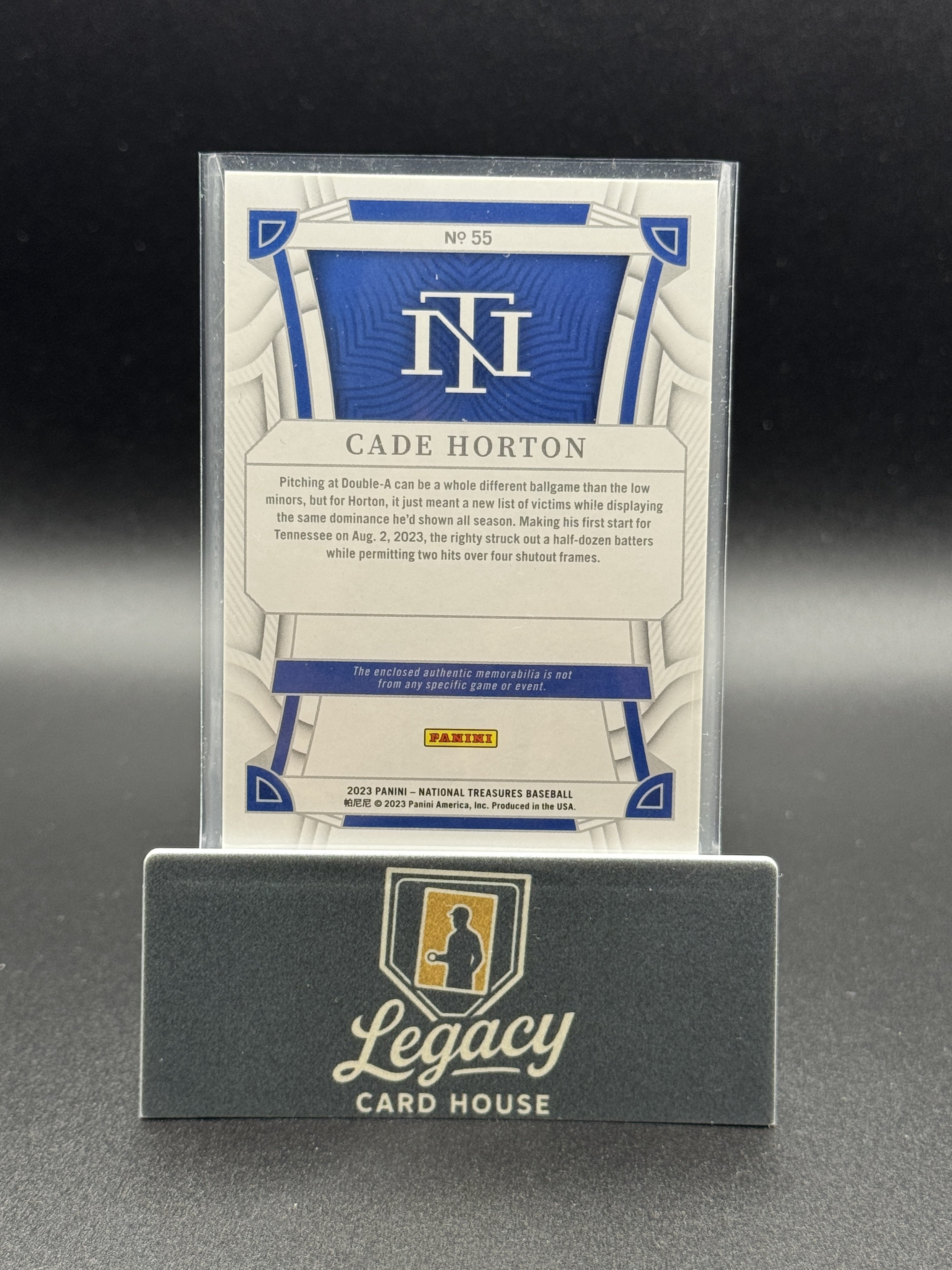2023 Panini National Treasures #55 Cade Horton #/49
