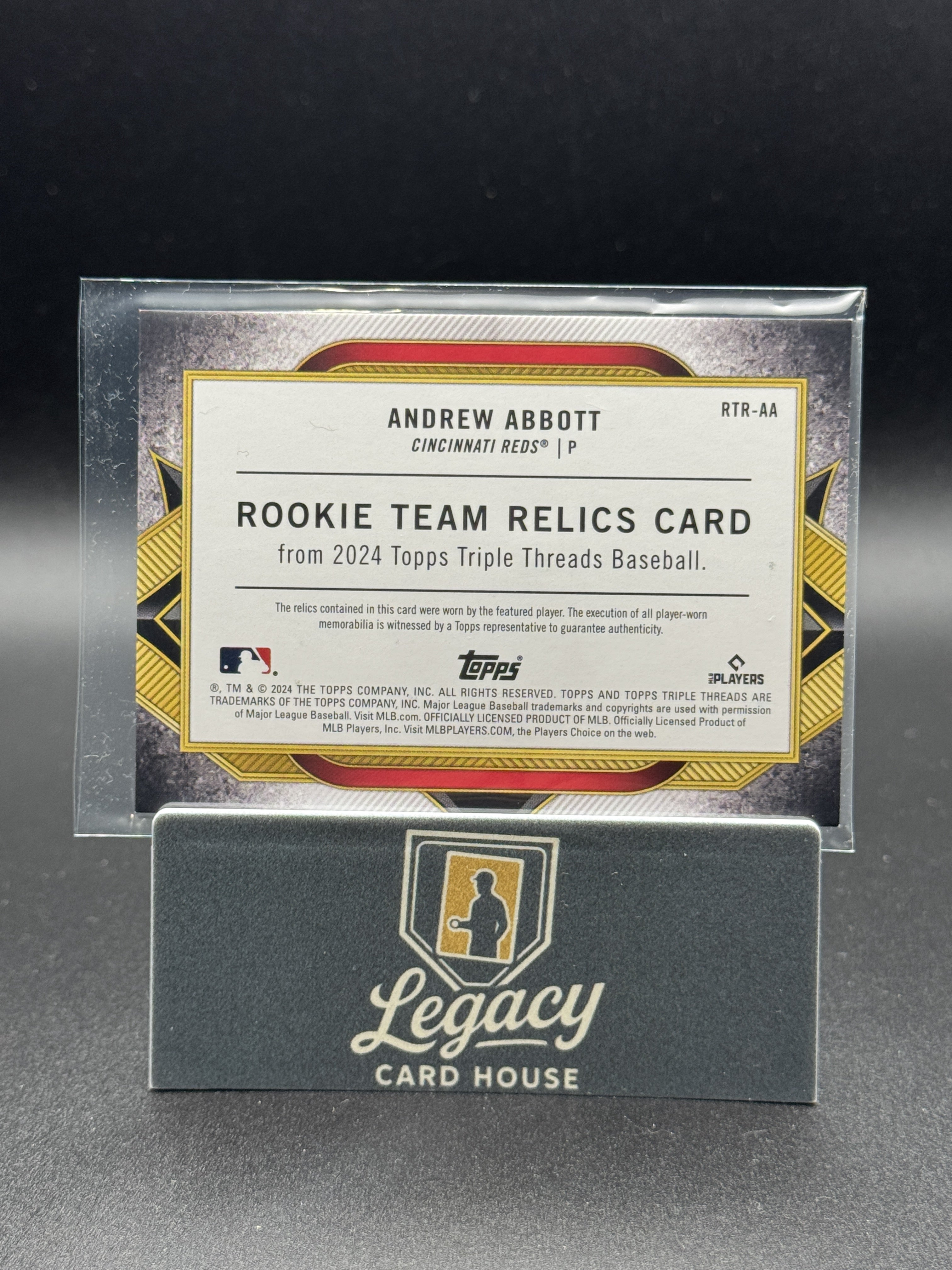 2024 Topps Triple Threads - Rookie Team Relics #RTR-AA Andrew Abbott #/36
